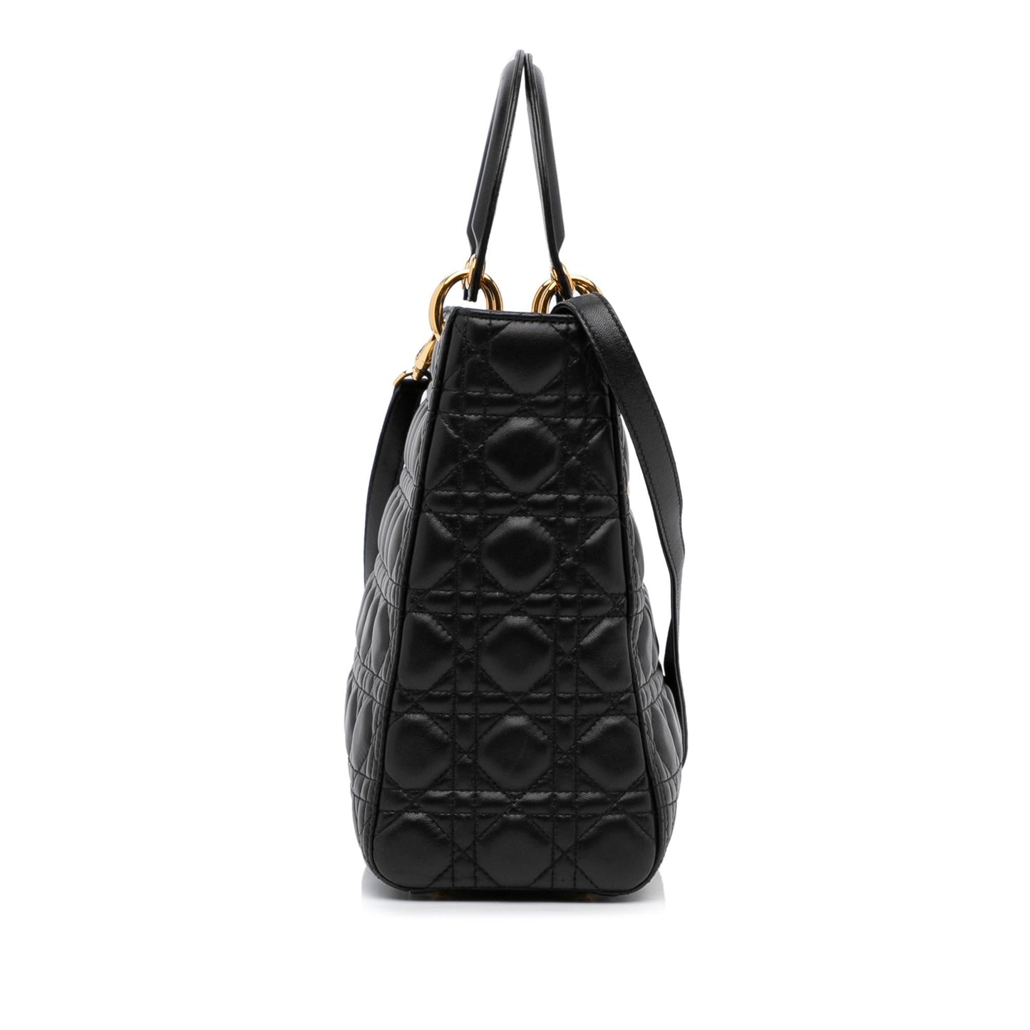 Dior Cannage Lady Shg Satchel Bag Lambskin Large
