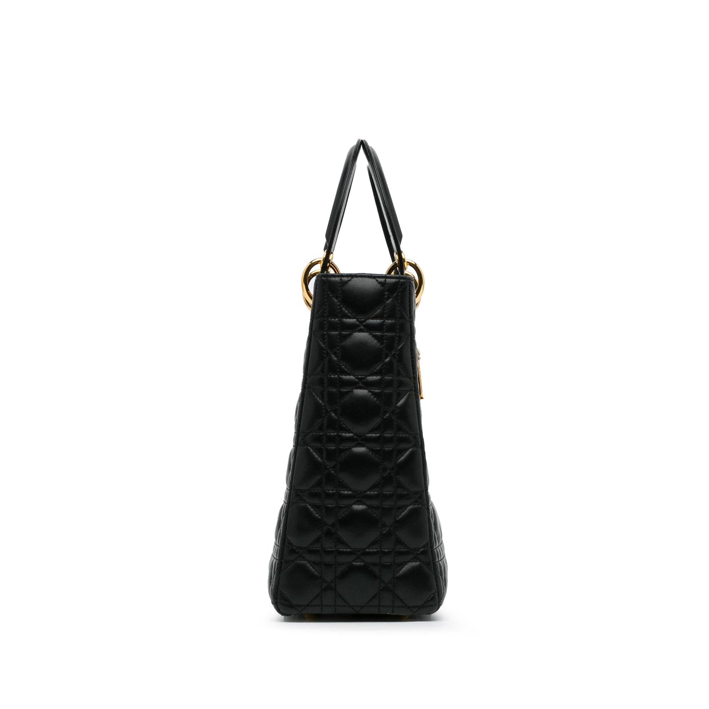 Dior Cannage Lady Shg Hbpskq Satchel Bag Lambskin Large