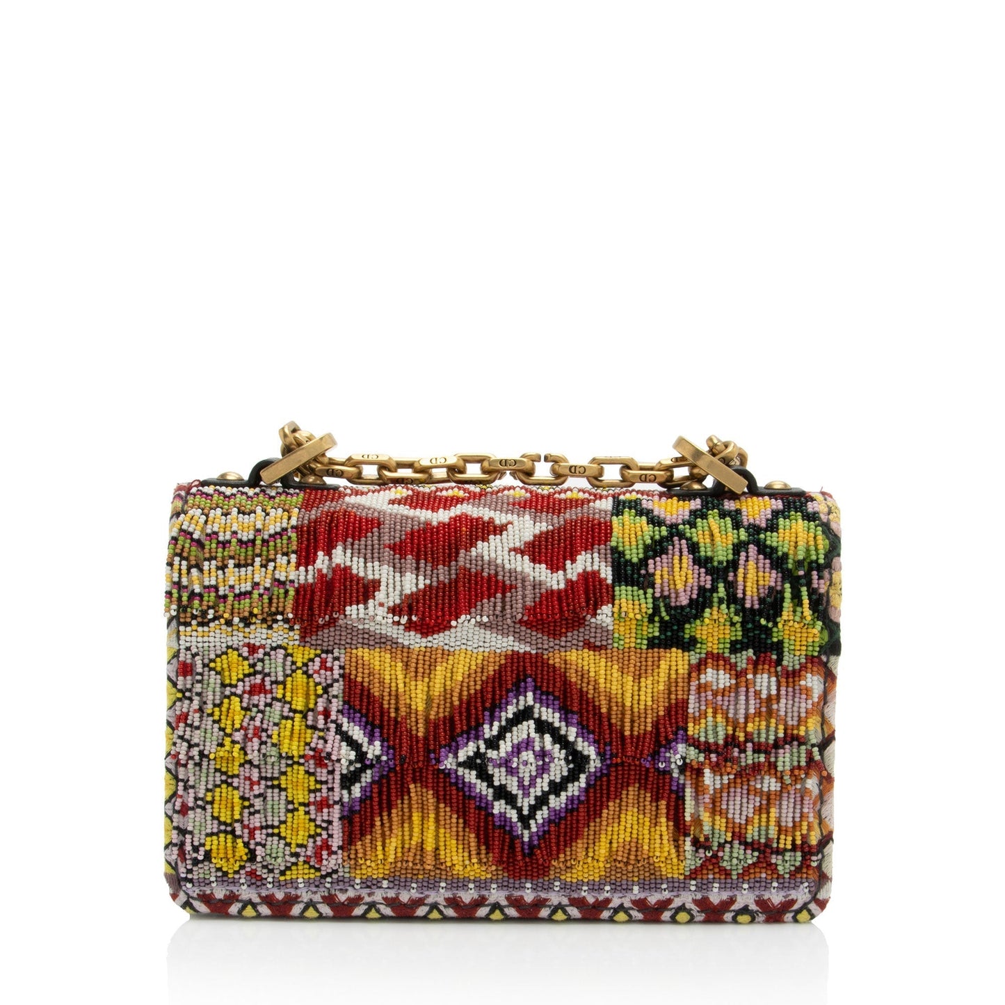 Dior Beaded A Bag Shf Bgcnxp Leather Flap Shoulder Bag