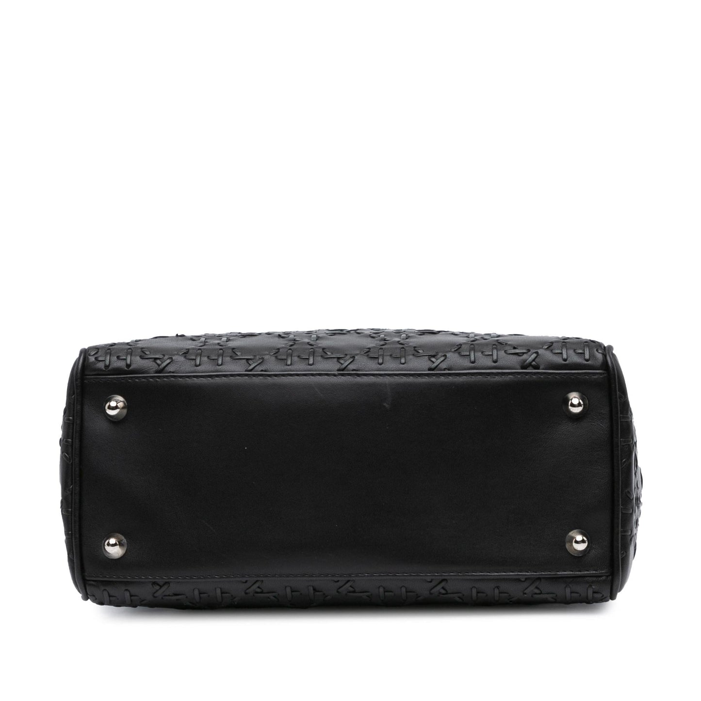 Dior Calfskin Cannage Whipstitch Lady Shg Kcumd8 Satchel Bag Medium