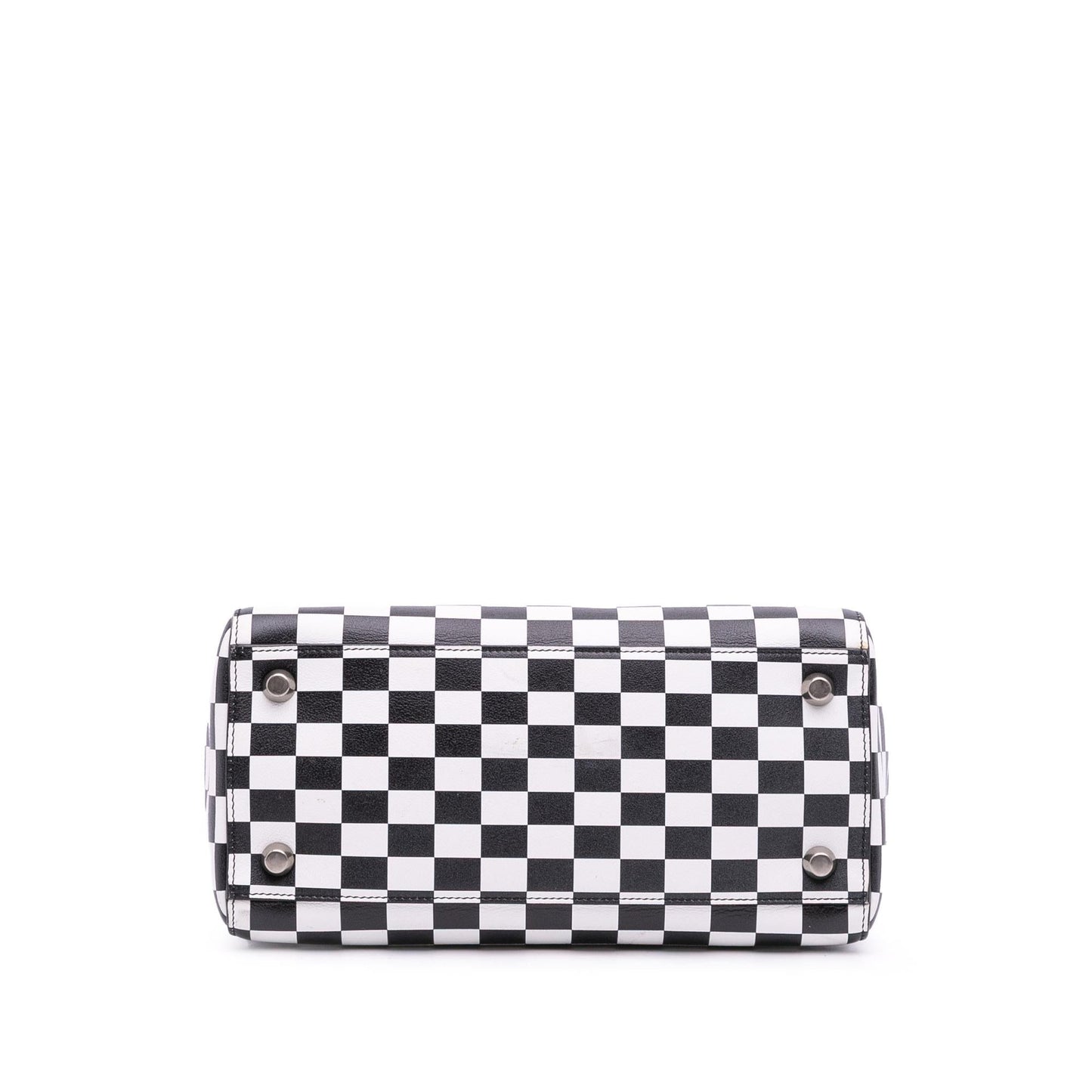 Dior Calfskin Checkered Lady Satchel Bag Medium Lady Dior 2