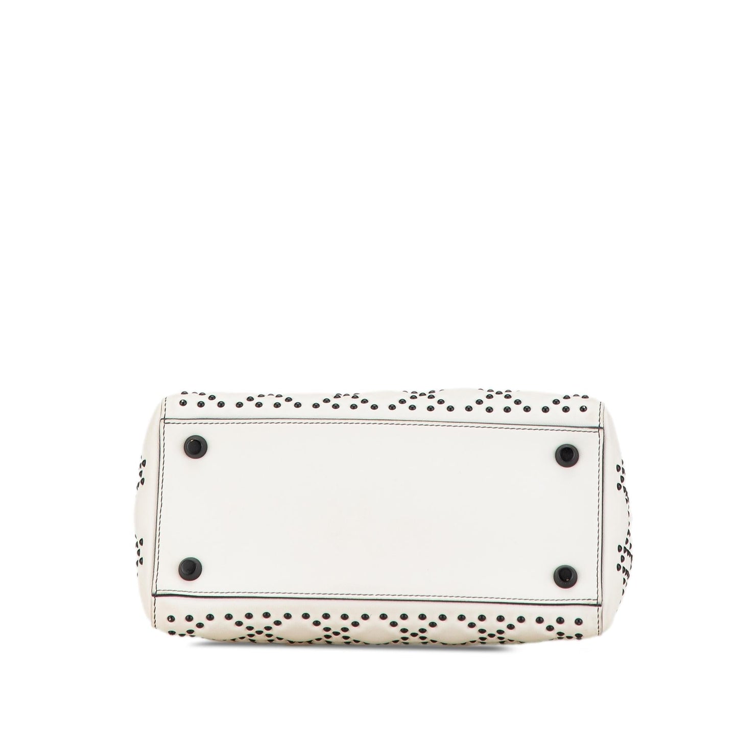Dior Calfskin Studded Lady Satchel Bag Medium