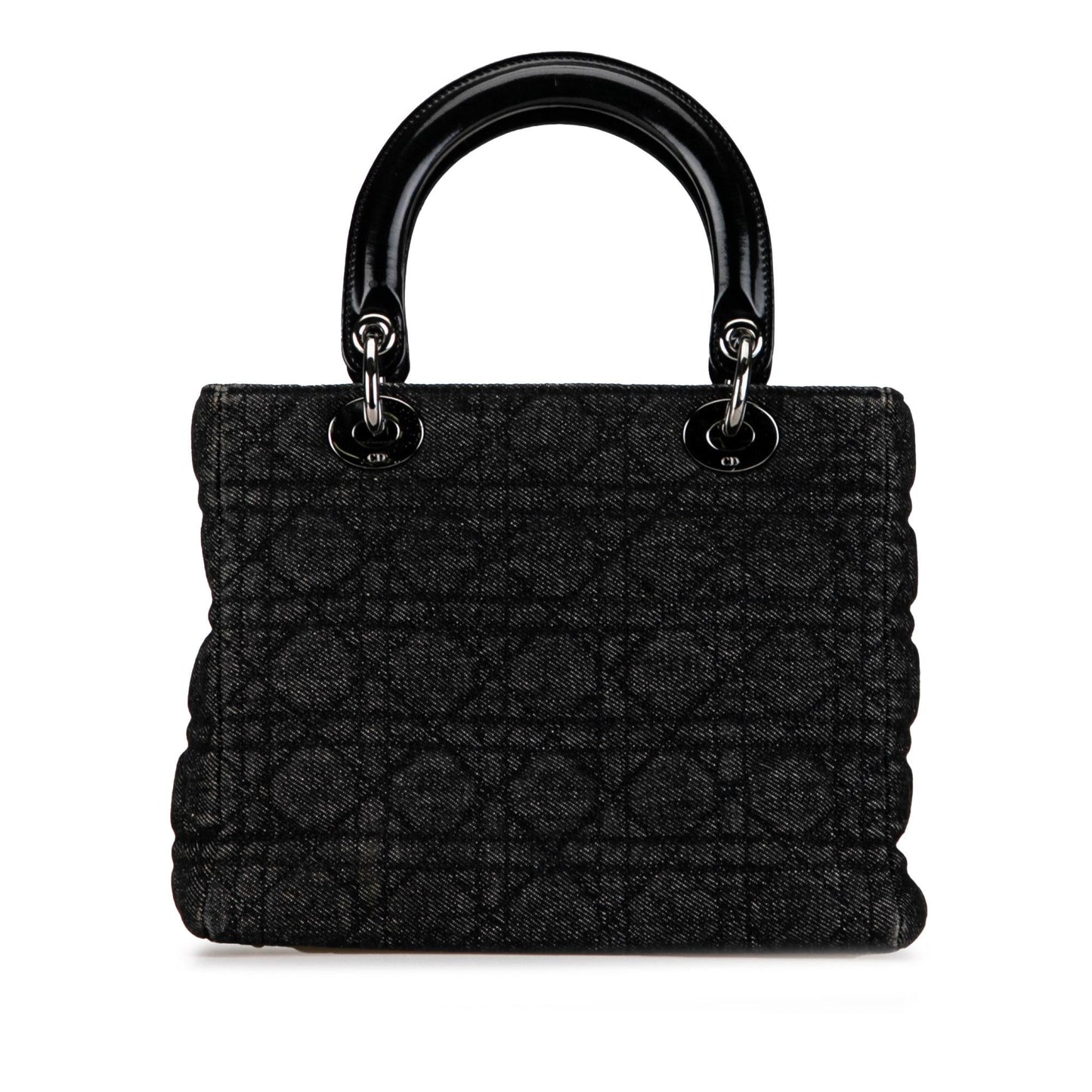 Dior Cannage Lady Shg 1Anwva Satchel Bag Denim Medium
