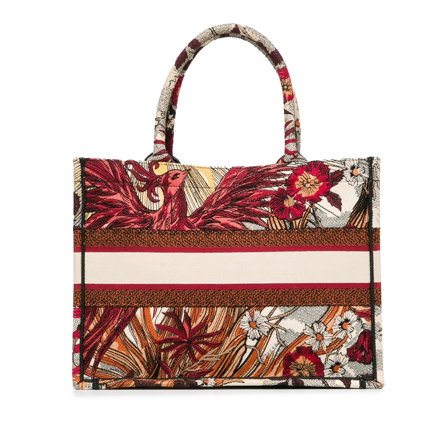 Dior Phoenix Book Tote Shg W6Lias Canvas Medium Embroidered Tote Bag