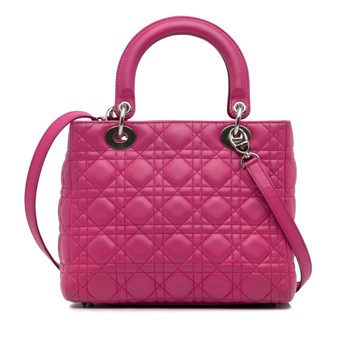 Dior Cannage Lady Satchel Bag Lambskin Medium Lady Dior 7