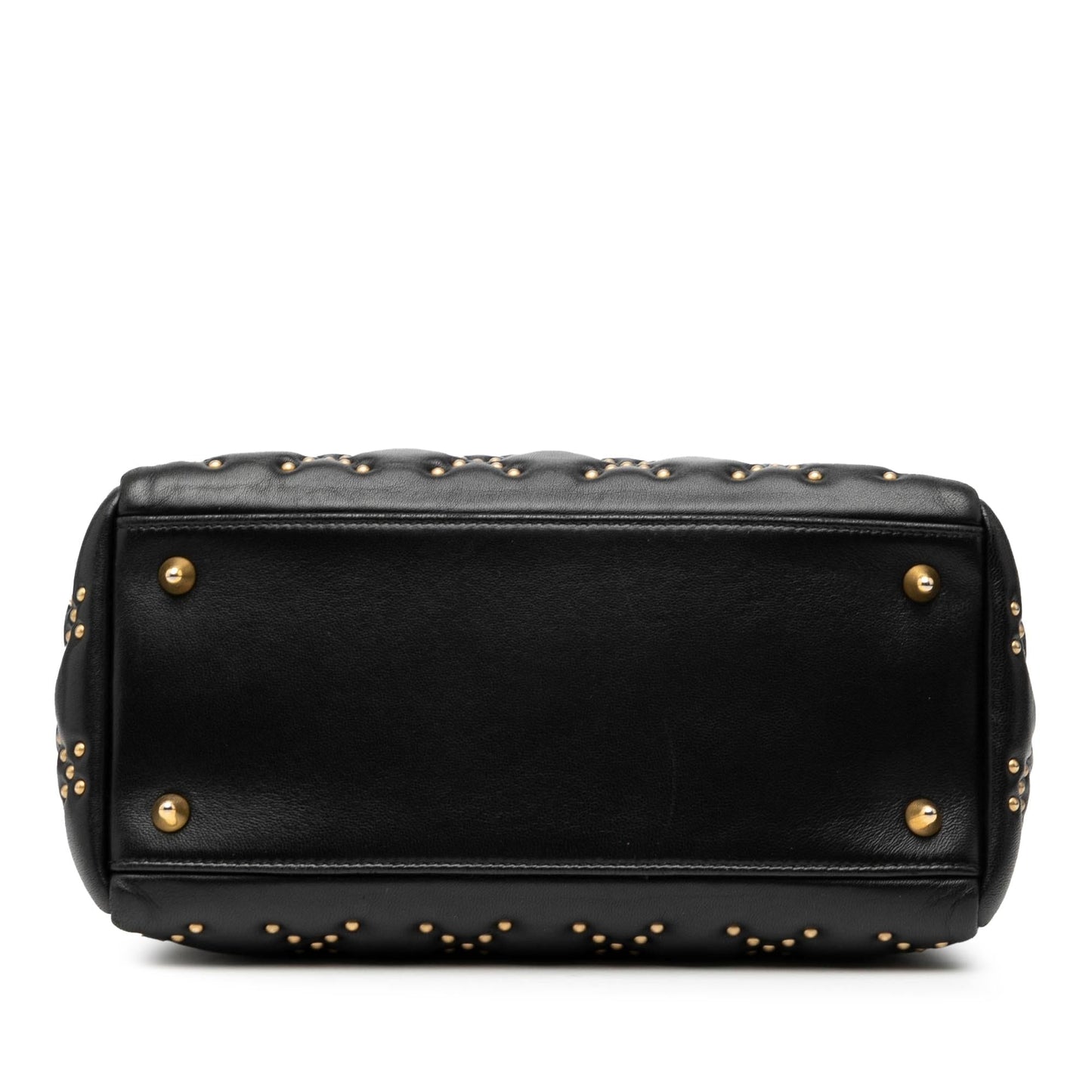 Dior Cannage Studded Supple Lady Satchel Bag Lambskin Medium Lady Dior 1