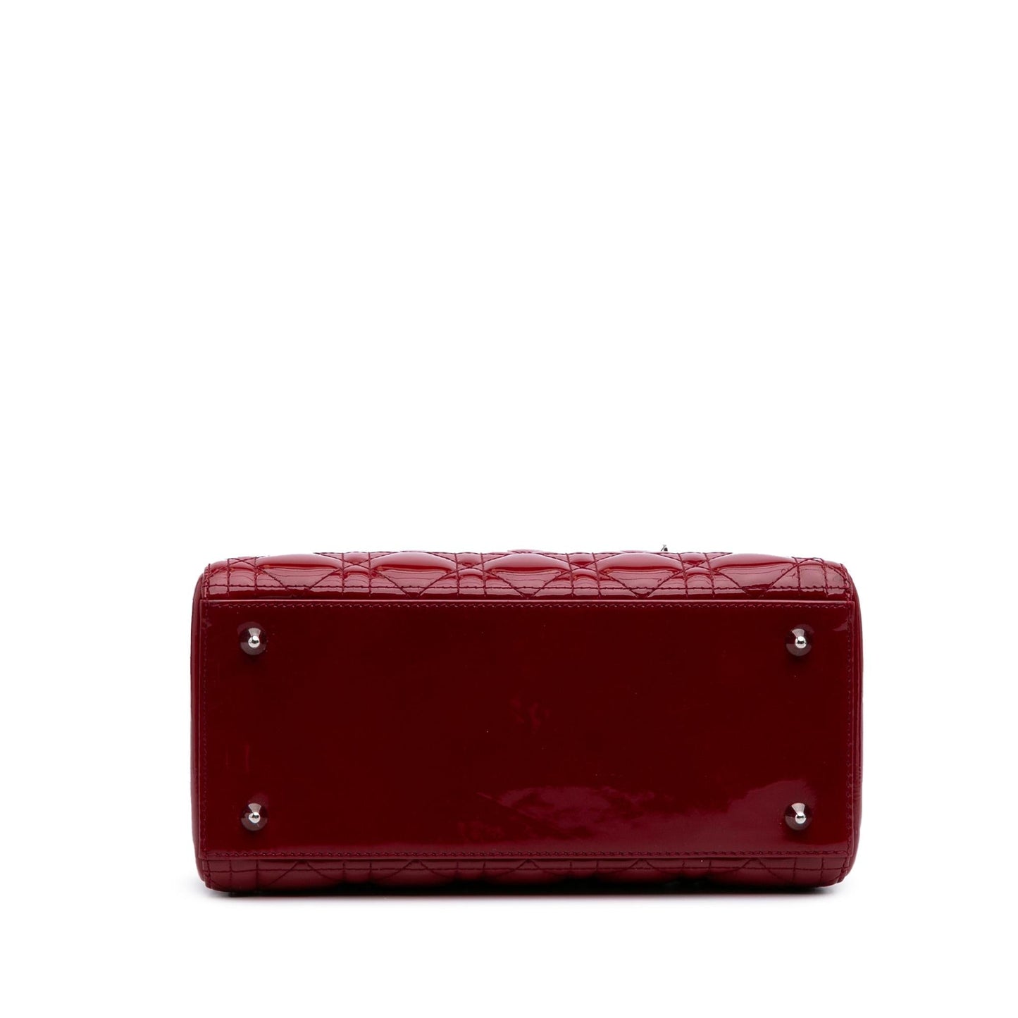 Dior Cannage Lady Satchel Bag Patent Medium Lady Dior 11