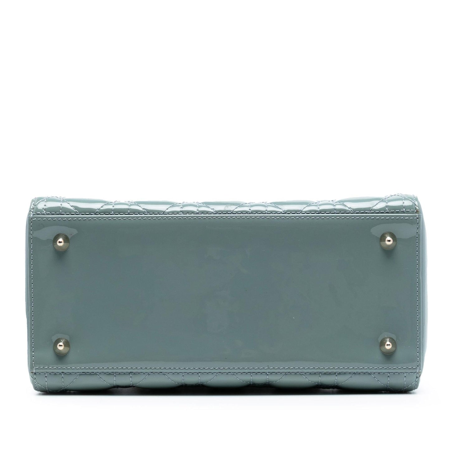 Dior Cannage Lady Satchel Bag Patent Medium Lady Dior 37