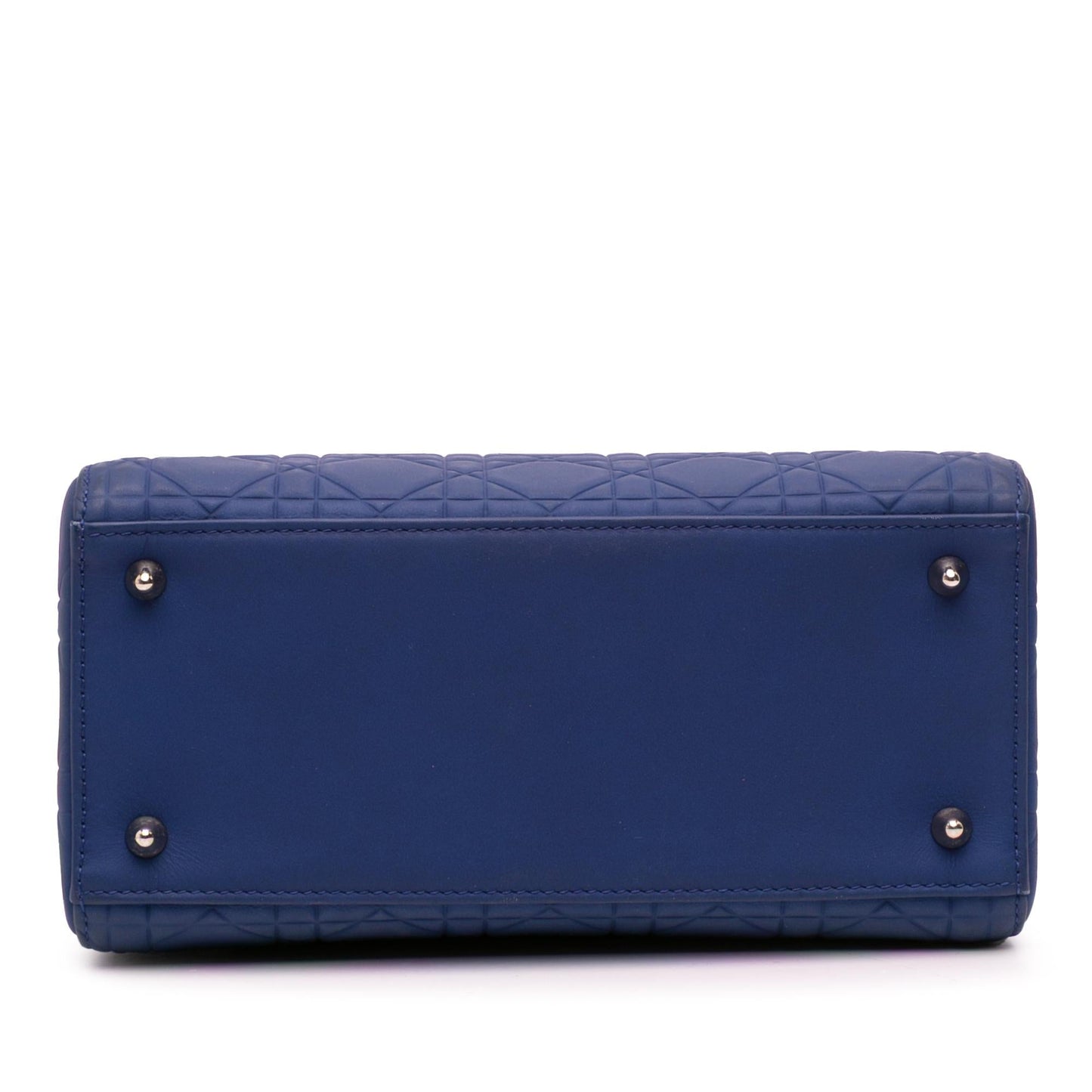 Dior Ultra Matte Calfskin Cannage Lady Satchel Bag Medium Embossed Cannage Lady Dior