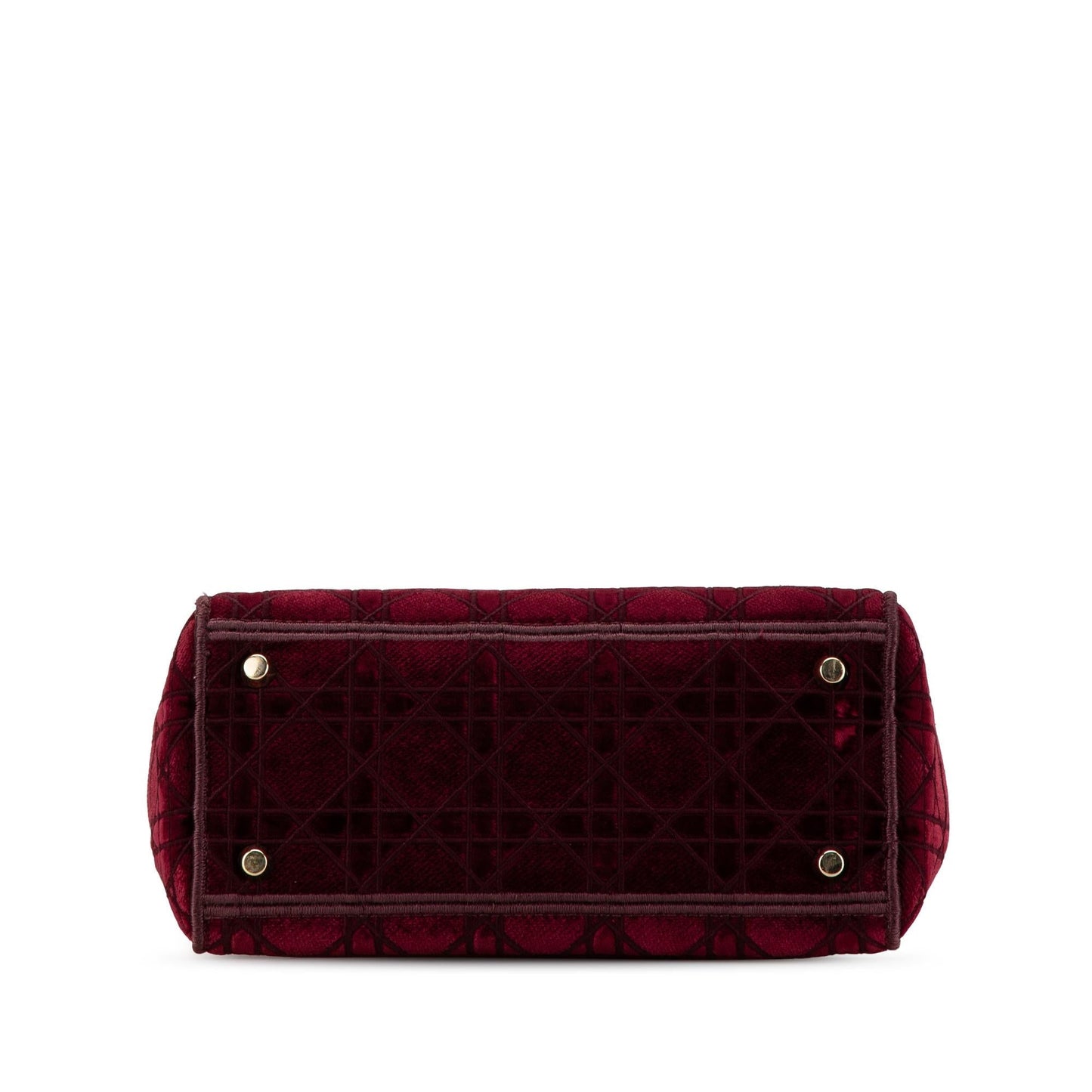 Dior Velvet Cannage Lady Lite Satchel Bag Medium D Lite 4