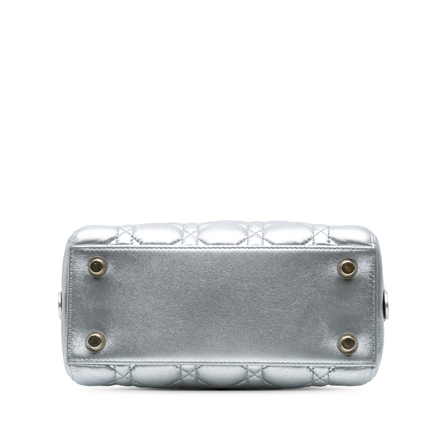 Dior Metallic Cannage Lily Tote Lambskin Tote Bag