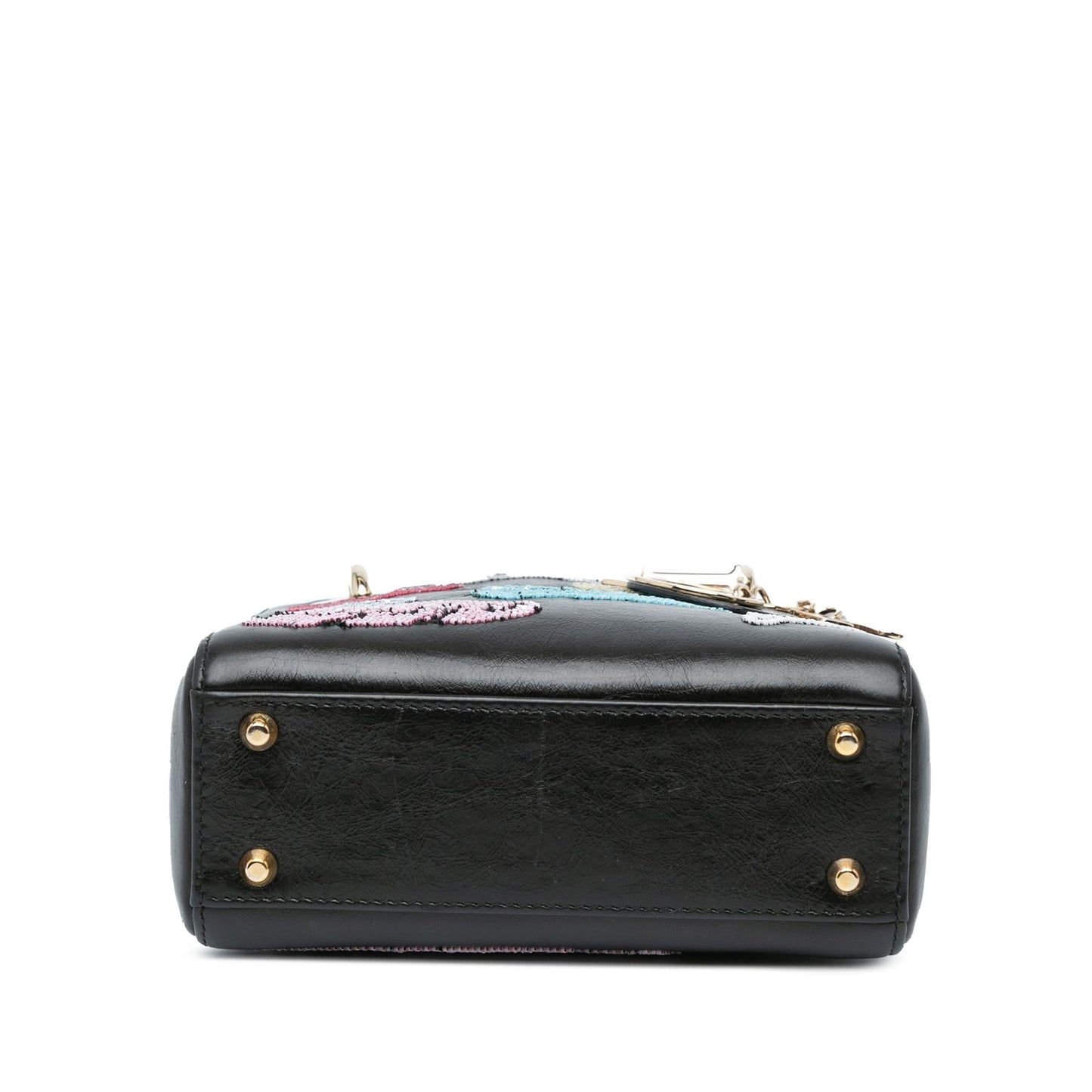 Dior Beaded Calfskin Lady Shg W6Radl Satchel Bag Mini
