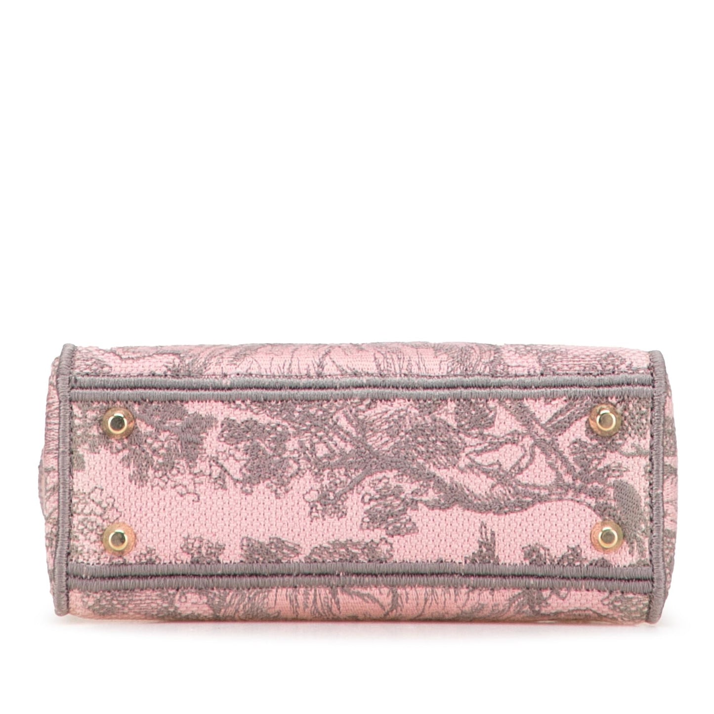 Dior Toile De Jouy Lady Lite Satchel Bag Canvas Mini Embroidered
