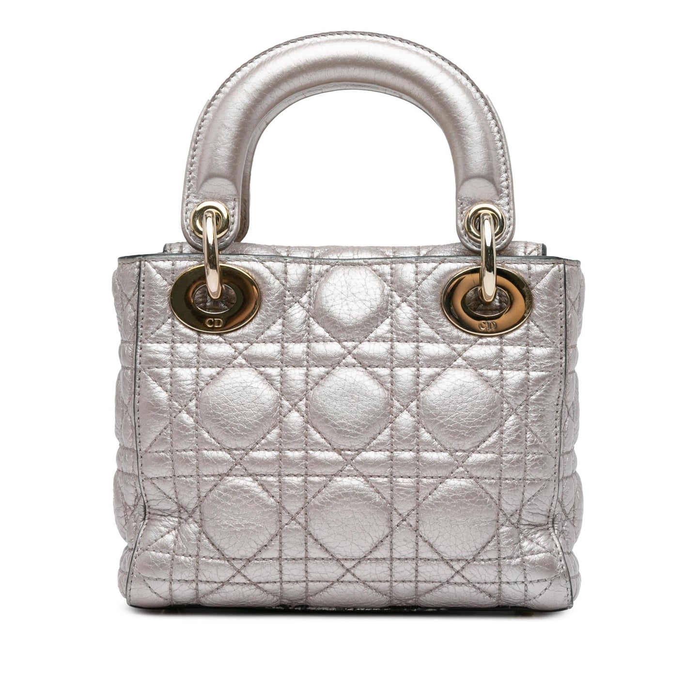 Dior Metallic Calfskin Cannage Supple Lady Shg Shuv66 Satchel Mini Satchel Bag