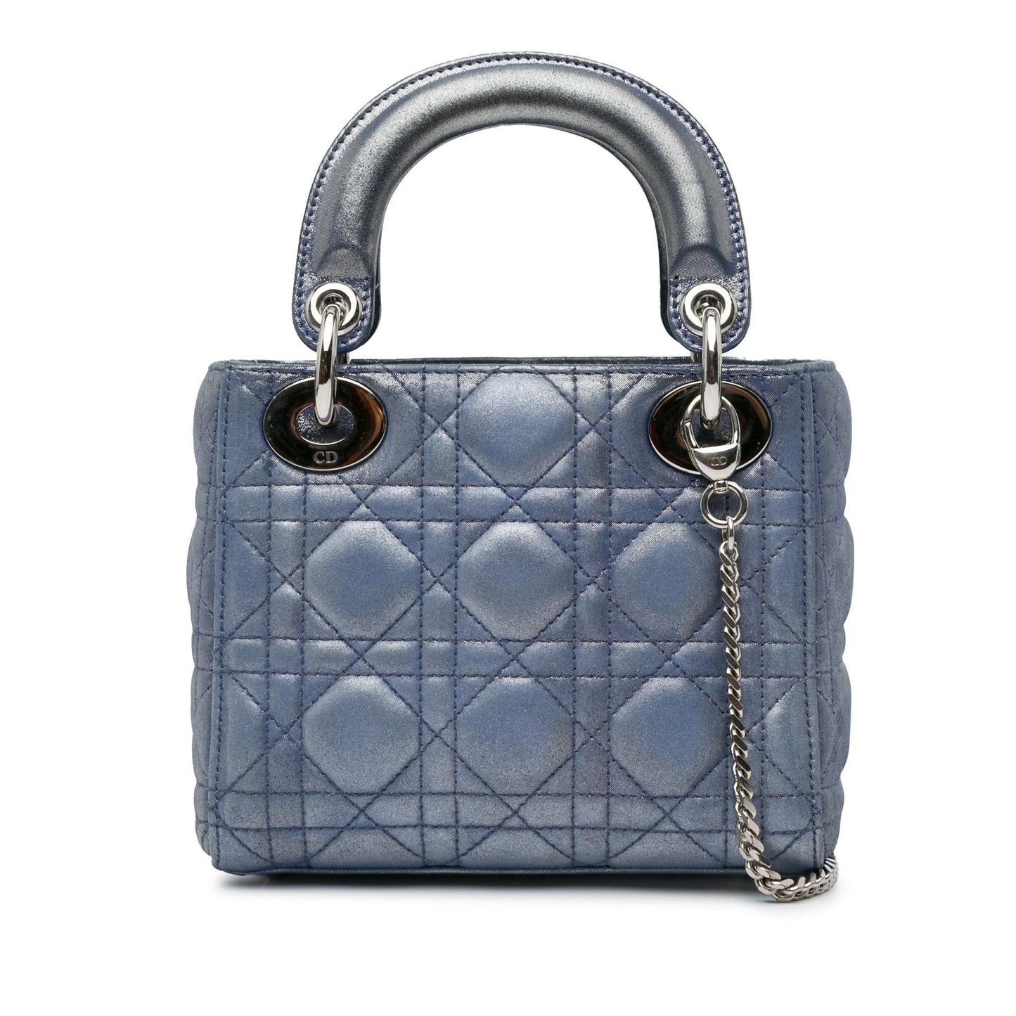 Dior Metallic Cannage Lady Shg Satchel Bag Lambskin Mini