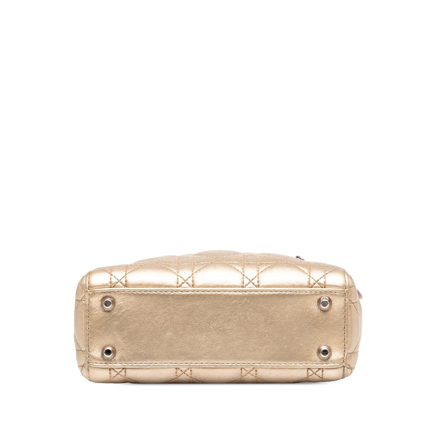 Dior Metallic Cannage Lady Satchel Bag Lambskin Mini Lady Dior 1