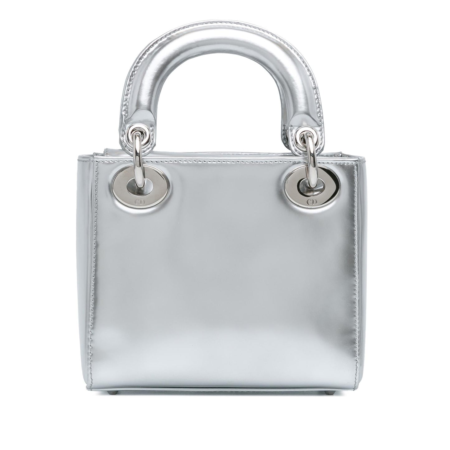 Dior Metallic Lady Satchel Bag Patent Mini