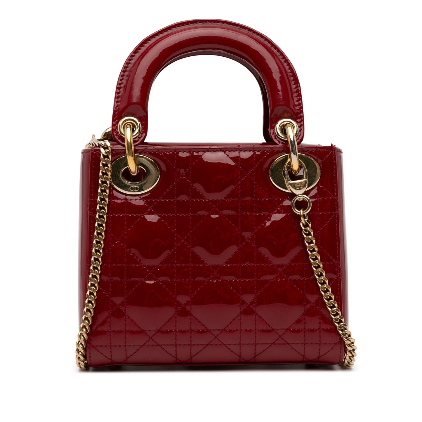 Dior Cannage Lady Shg A45Nyi Satchel Bag Patent Mini