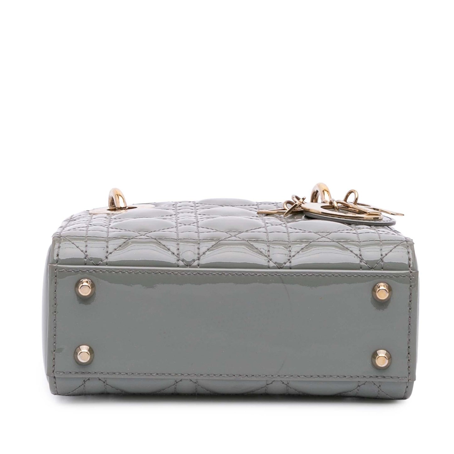 Dior Cannage Lady Satchel Bag Patent Mini Lady Dior 6