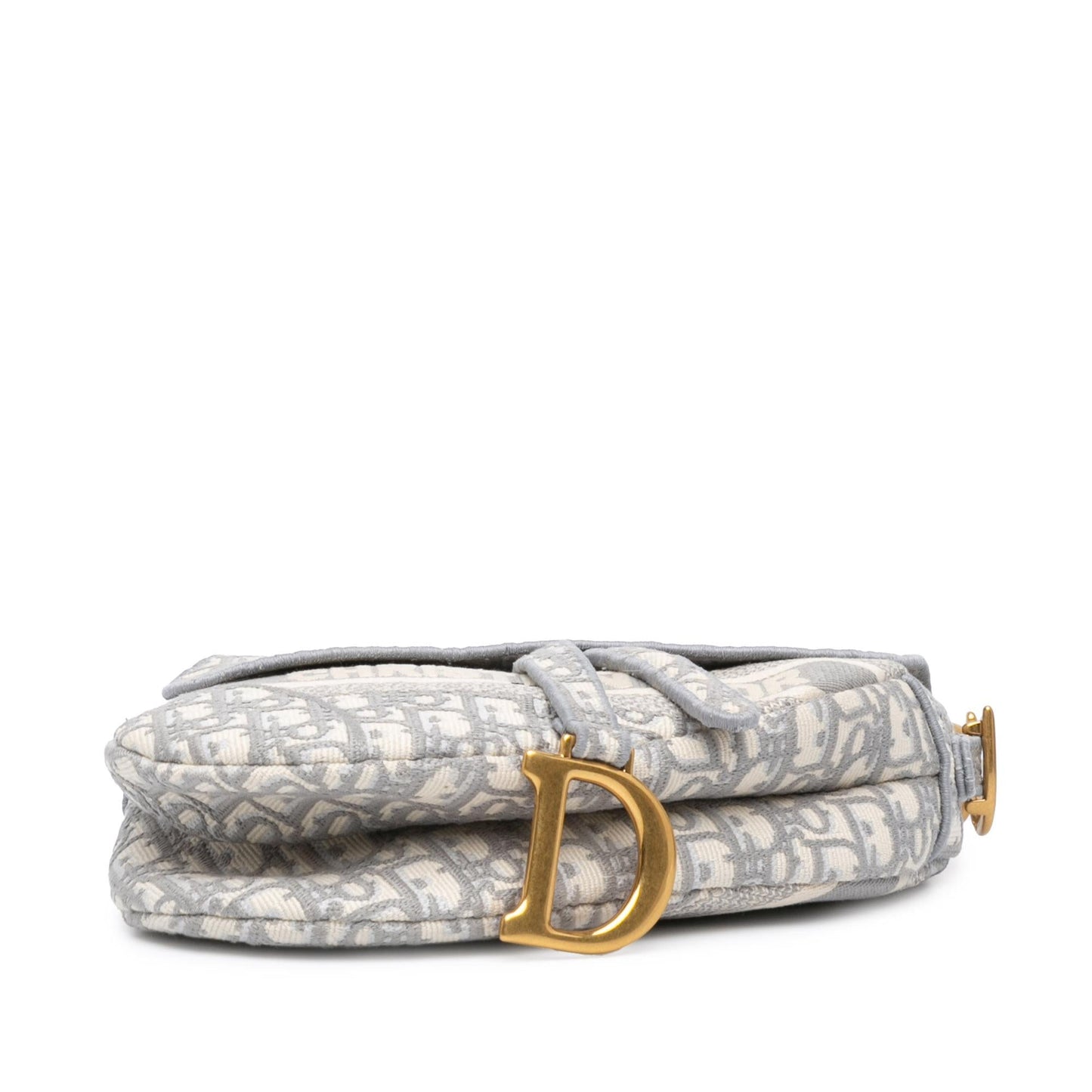 Dior Oblique Saddle Bag Canvas Embroidered Shoulder Bag Bag Shg Scliwm