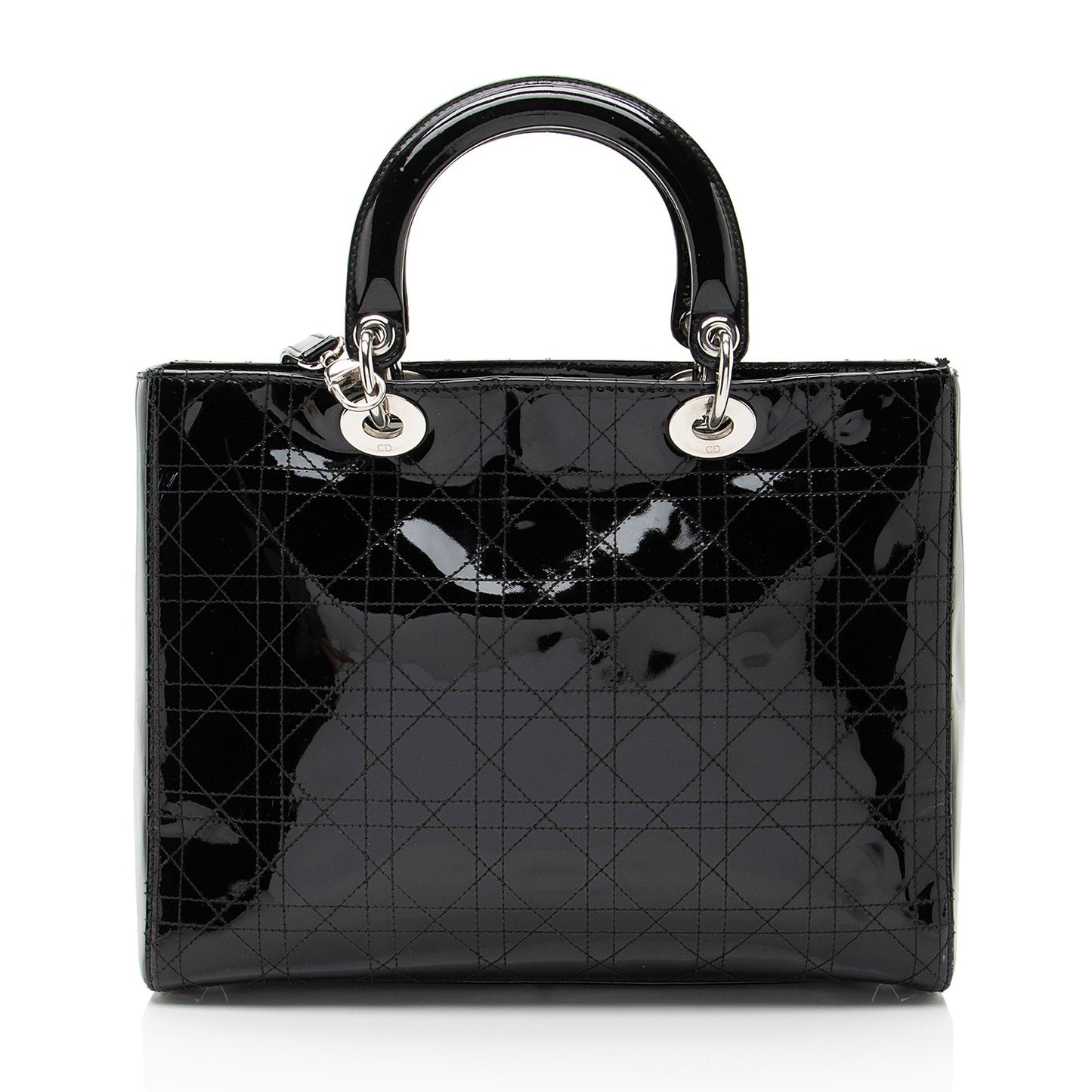 Dior Lady Tote Leather Patent Large Tote Bag
