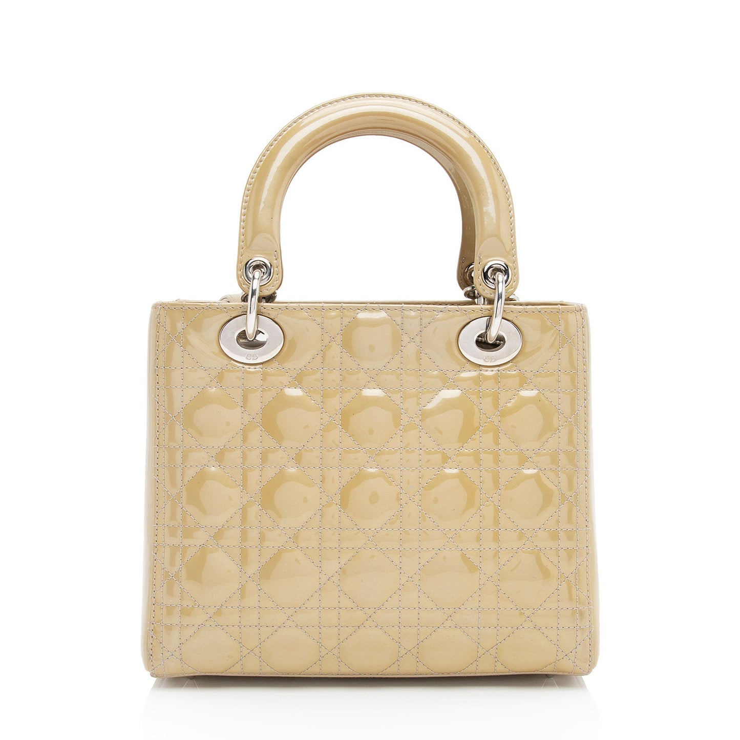 Dior Lady Tote Shf 595Avu Leather Patent Medium Tote Bag