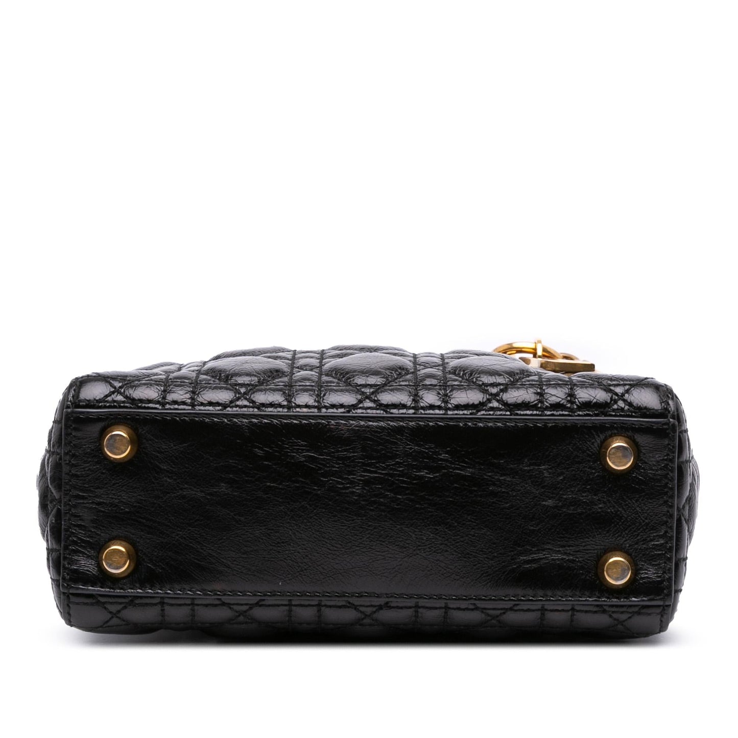 Dior Crinkled Cannage My Abc Lady Satchel Bag Patent Small Lady Dior 3