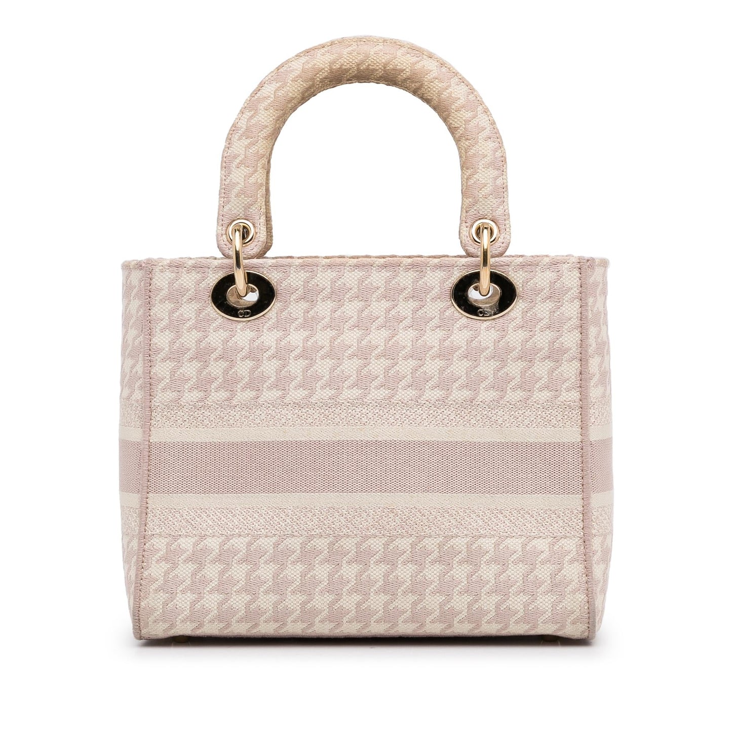 Dior Houndstooth Lady Lite Satchel Bag Small D Lite 2