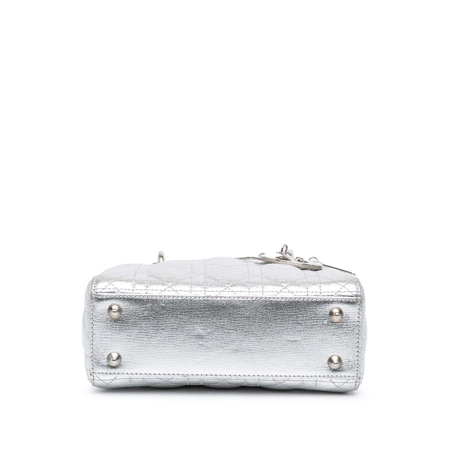 Dior Metallic Grained Calfskin Cannage My Abc Lady Satchel Small Satchel Bag