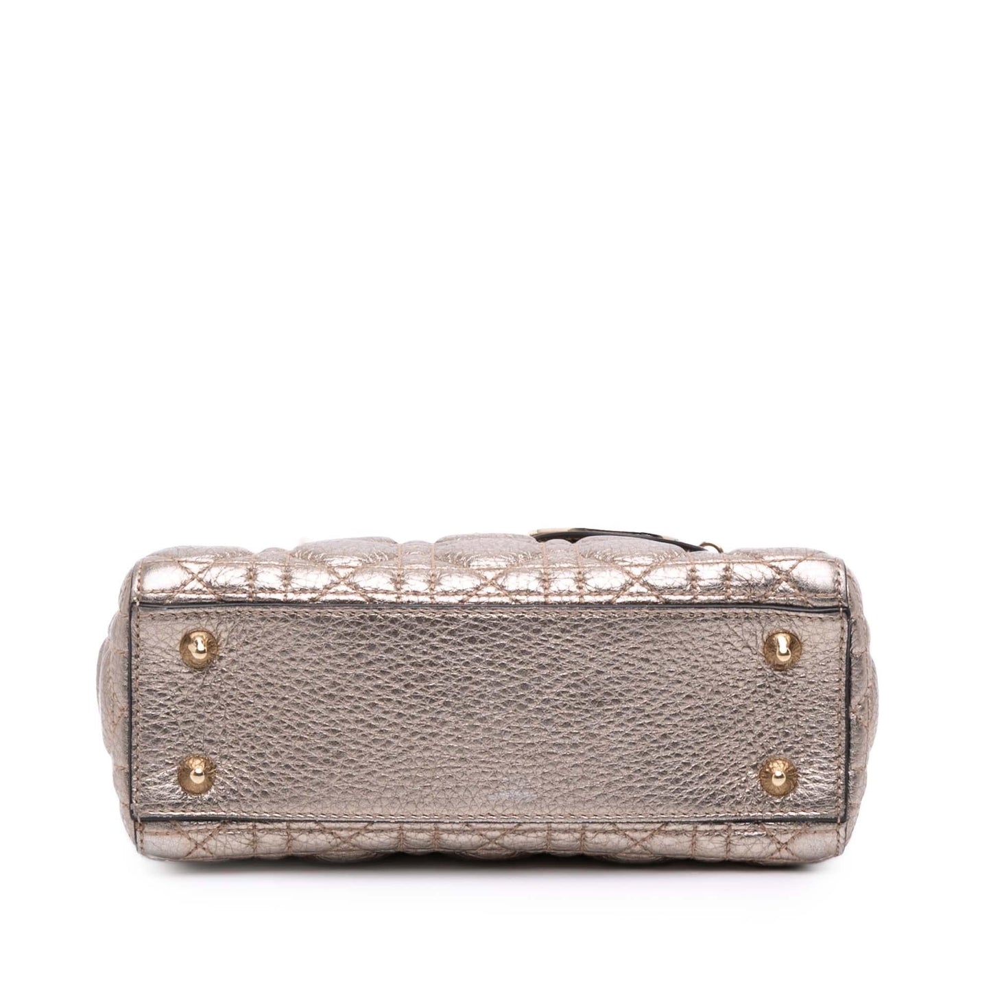 Dior Metallic Grained Calfskin Cannage Supple Lady Satchel Bag Small Supple Lady Dior