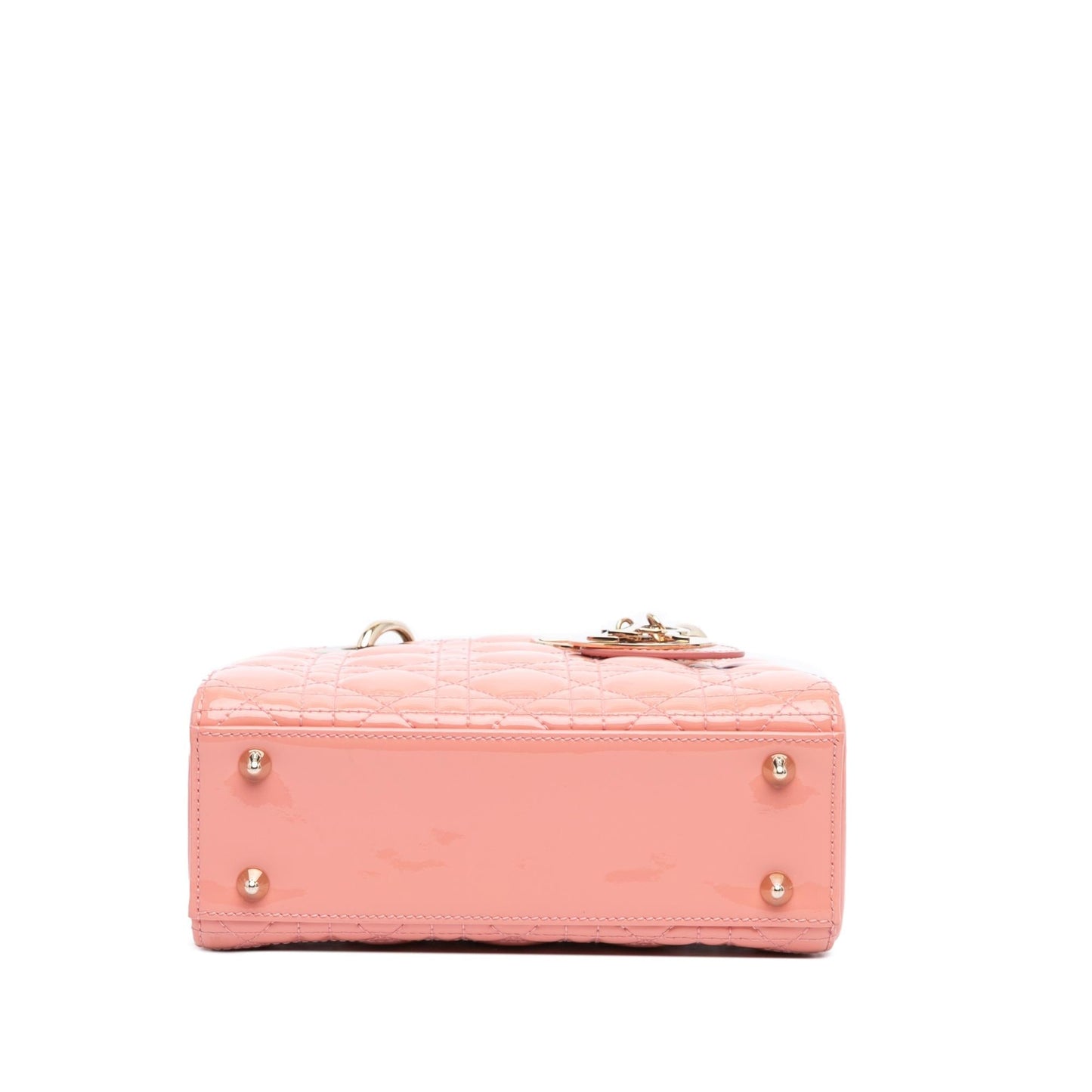 Dior Cannage Lady Satchel Bag Patent Small