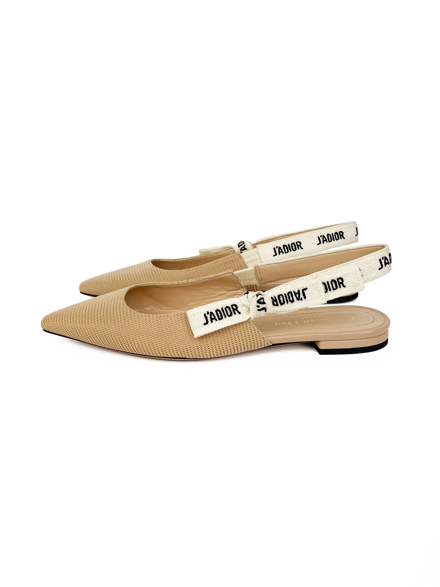 Dior Sling Bag Nude J'a Slingback Flats 37.5 Shoes