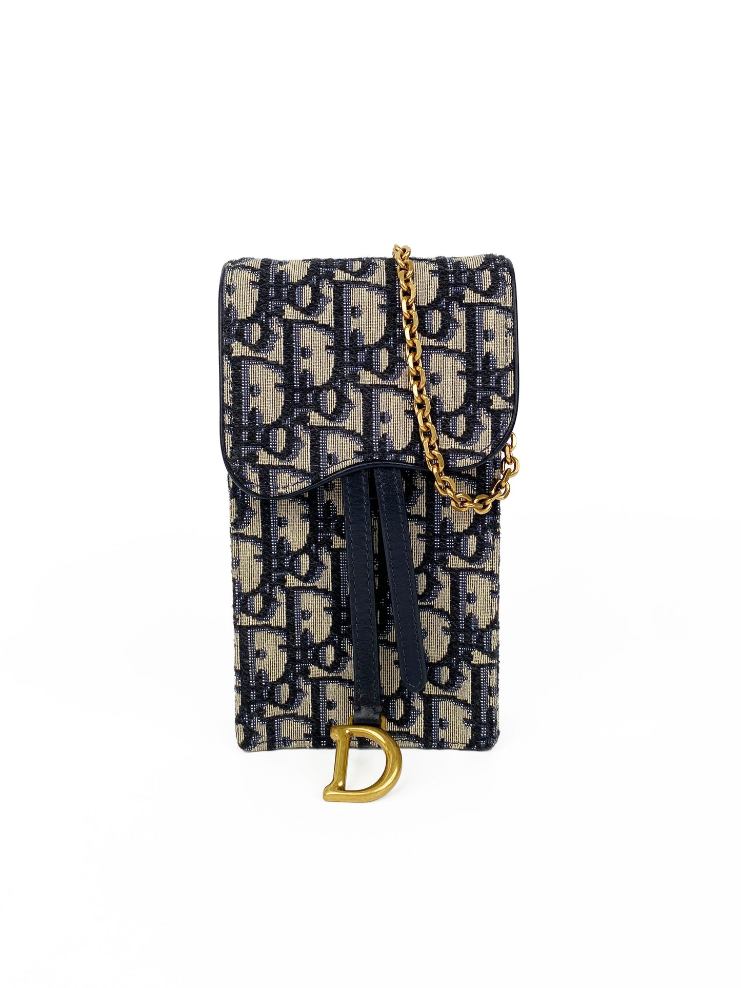 Dior Handbag Oblique Vertical Saddle Pouch