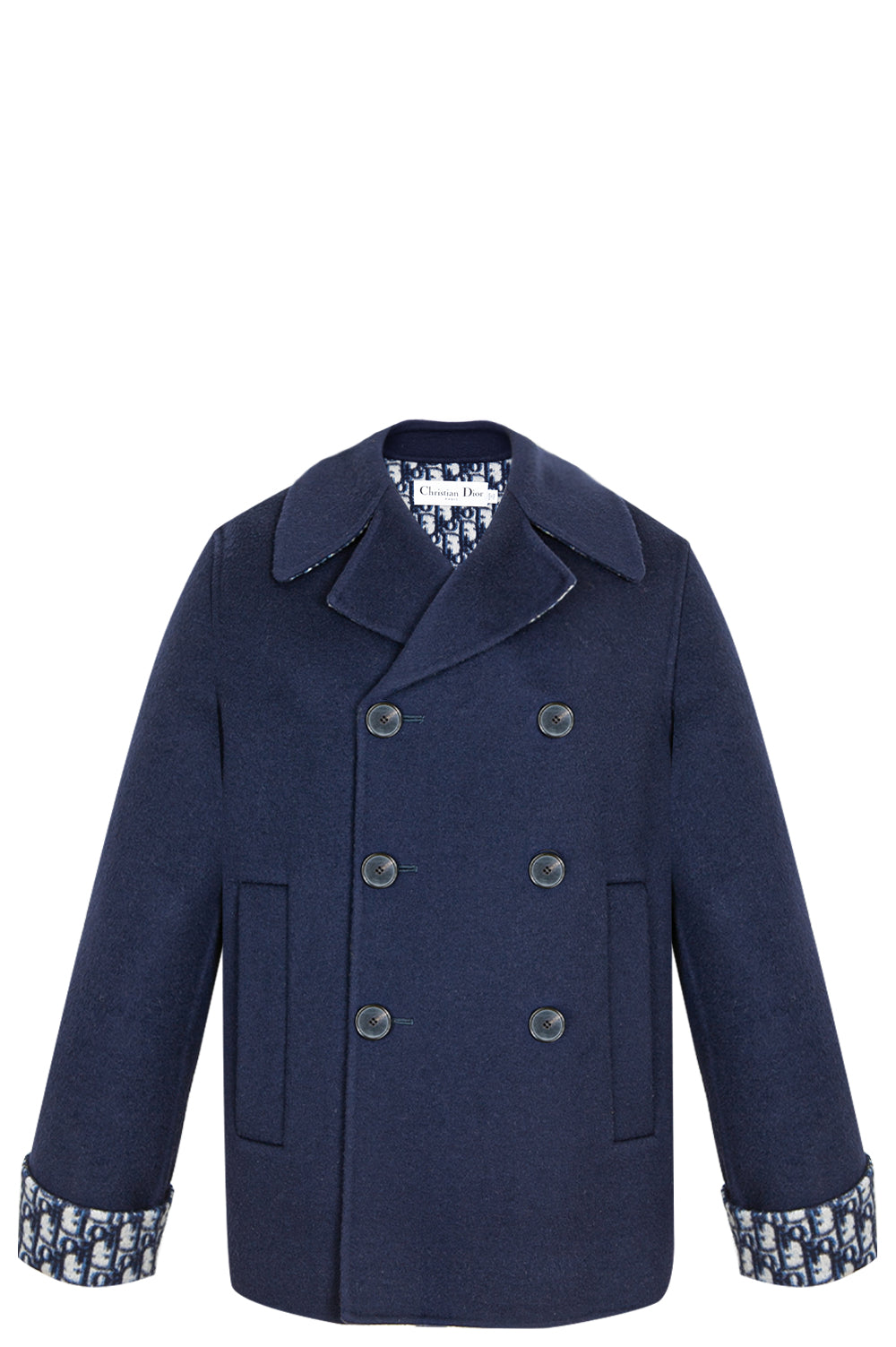 Dior Peacoat Wool Blue Handbag