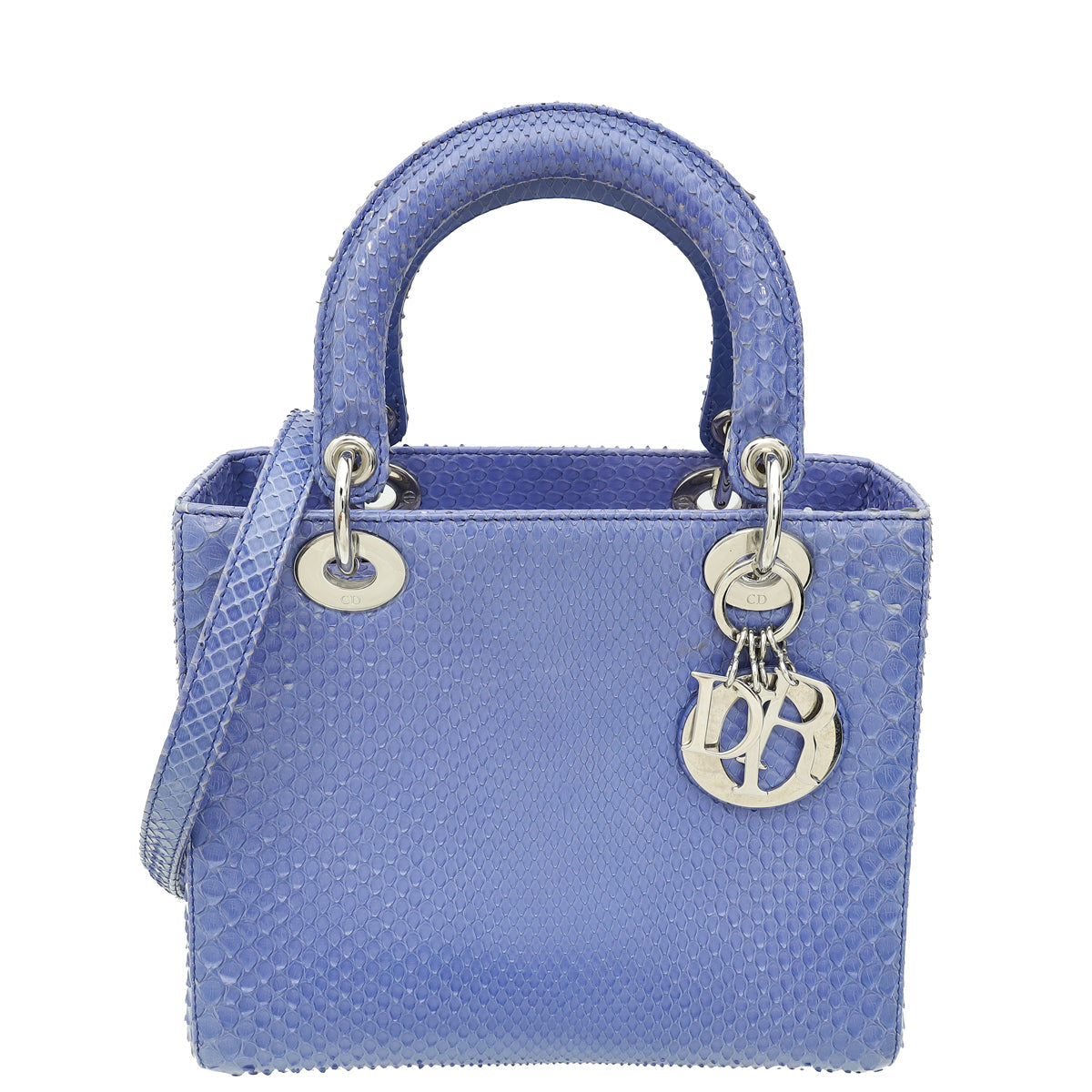 Dior Handbag Christian Lady Bag Python Purple Medium Shoulder Bag
