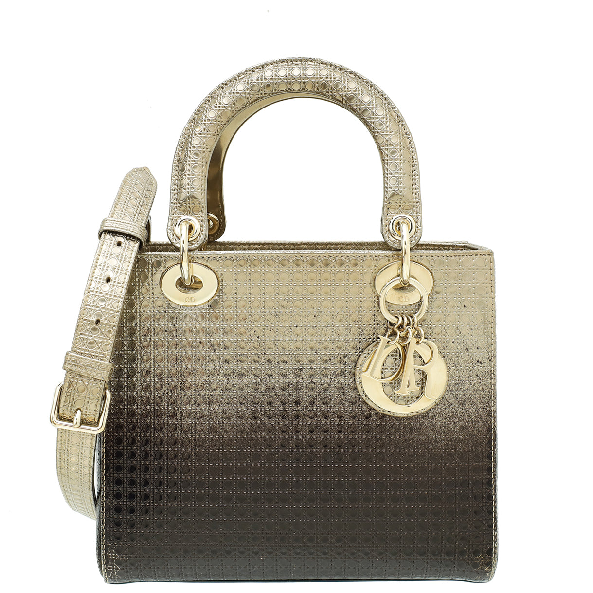 Dior Handbag Christian Ombre Champaign Lady Cannage Bag Medium Micro Shoulder Bag