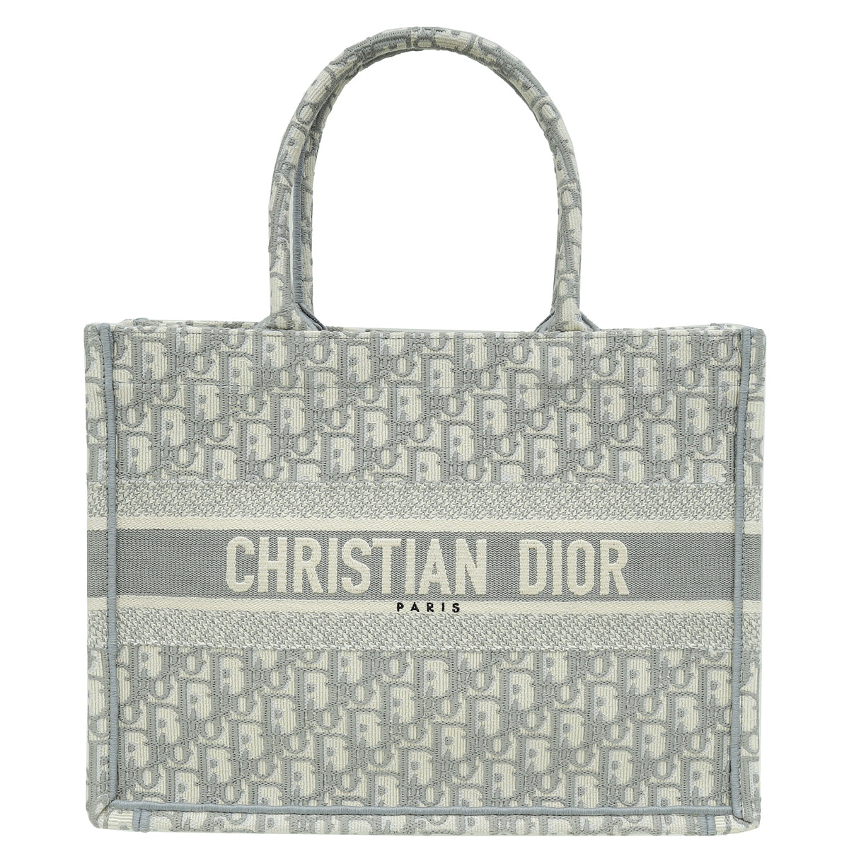 Dior Handbag Christian Grey Oblique Book Tote Bag 2 Gray Medium