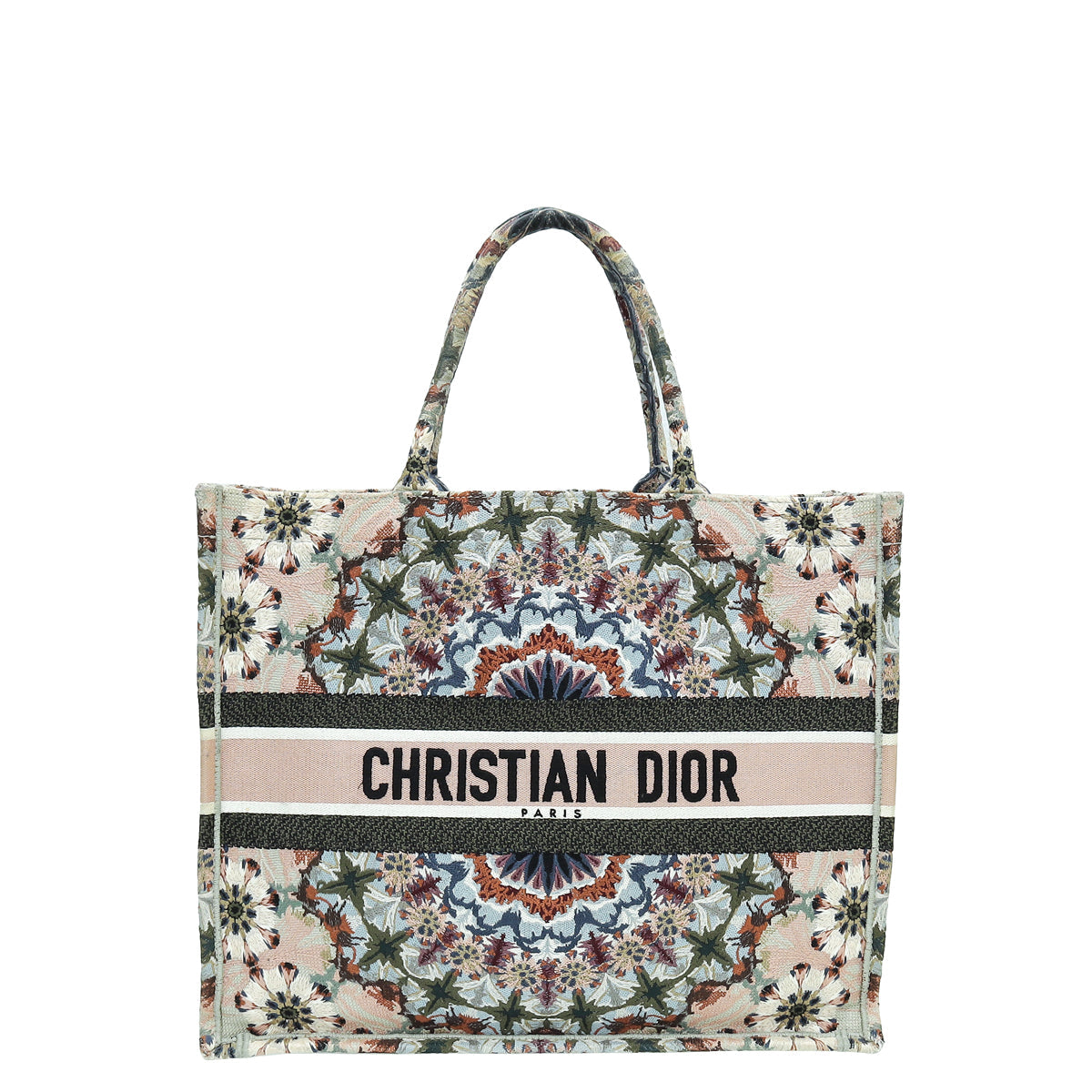 Dior Handbag Christian Book Tote Kaleiscopic Bag Pink Multicolor Large Tote Bag