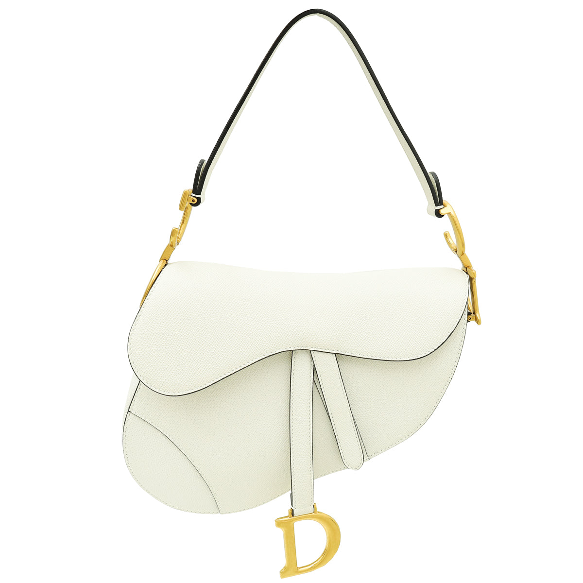 Dior Handbag Christian Saddle Bag 4 White Medium Shoulder Bag