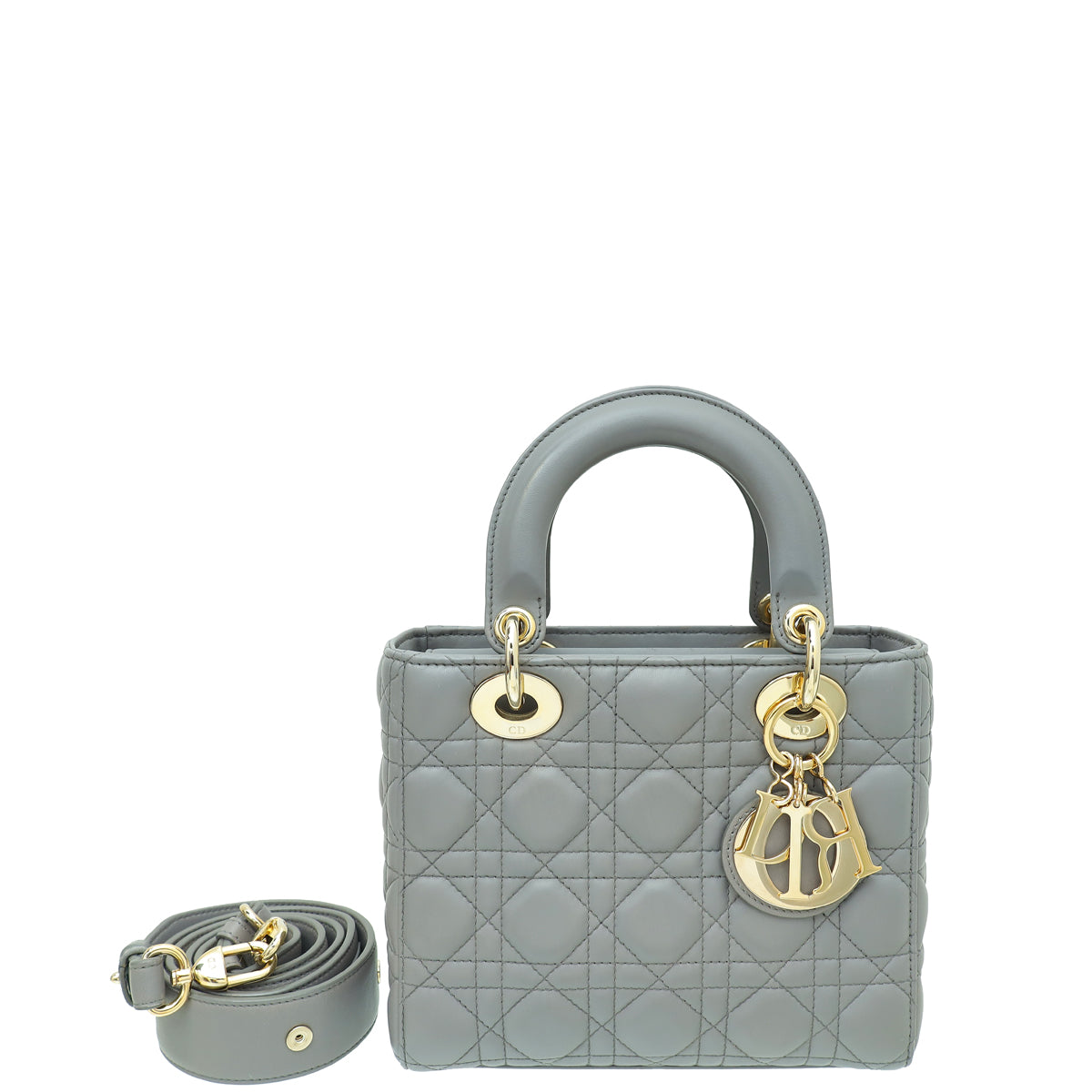 Dior Handbag Christian My ABC Lady Bag Gray Small Shoulder Bag