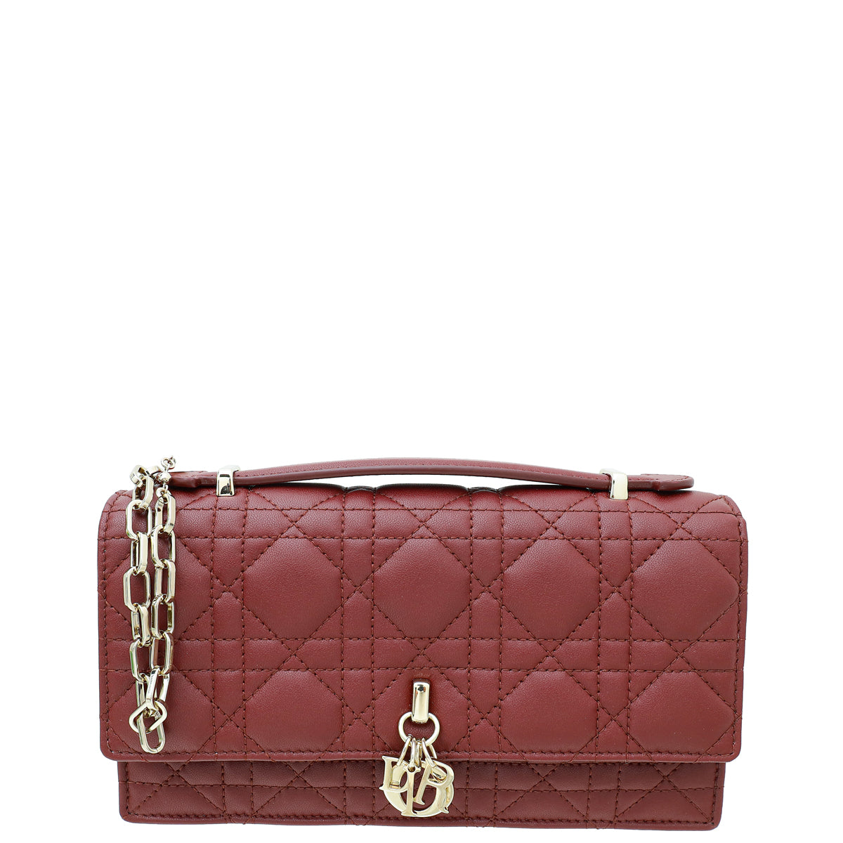 Dior Handbag Christian Burgundy My Bag Quilted Mini Shoulder Bag