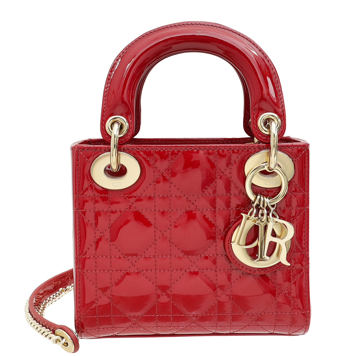 Dior Handbag Christian Lady Bag Red Mini Chain Shoulder Bag