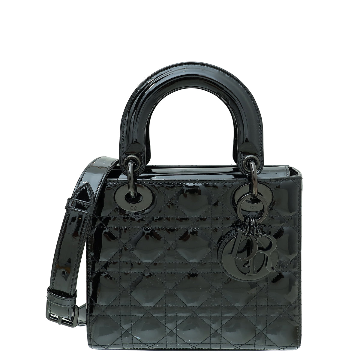 Dior Handbag Christian Lady Ultra Glossy Bag Black Small Shoulder Bag