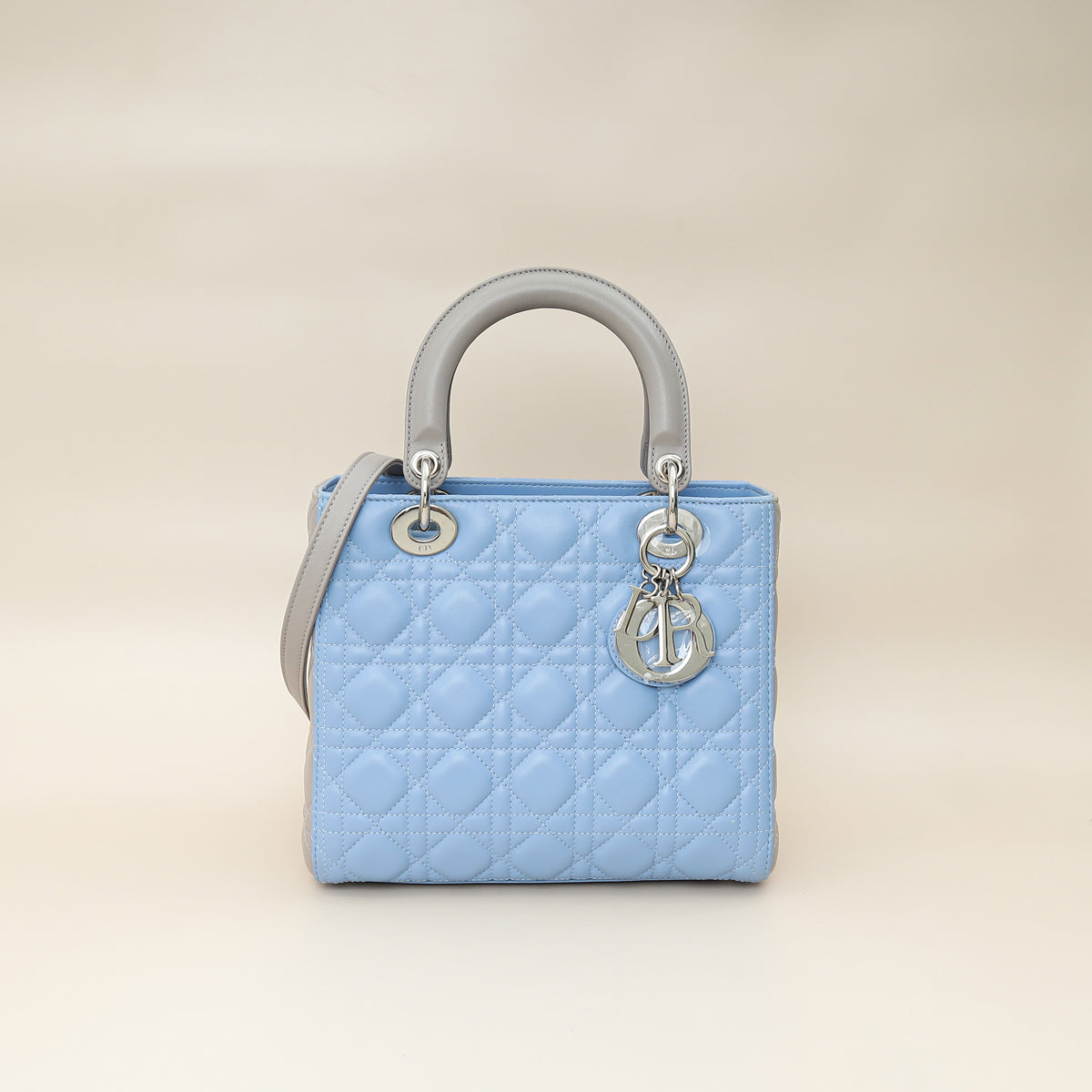 Dior Handbag Christian Bicolor Lady Bag 2 Medium Shoulder Bag