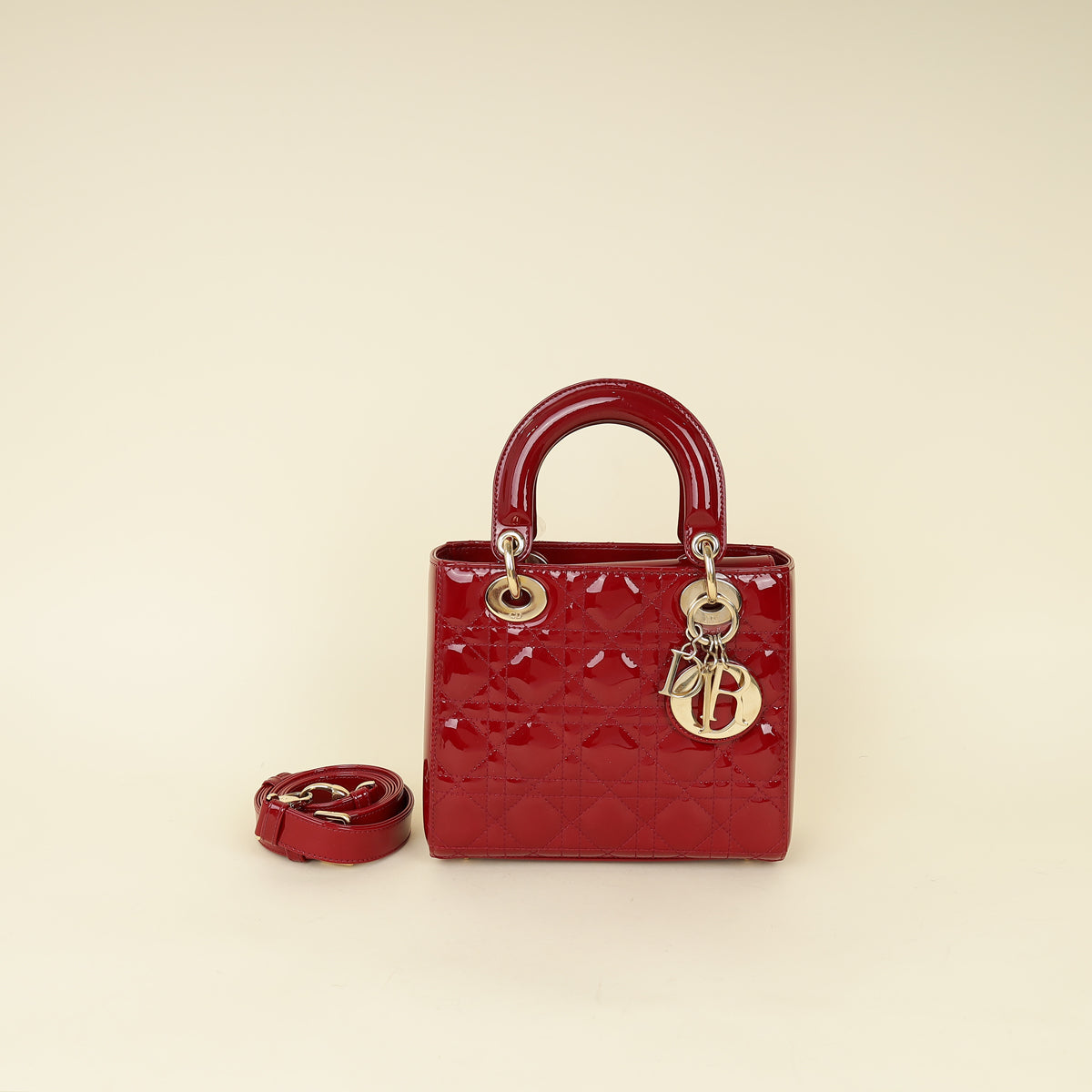 Dior Handbag Christian Lady Bag Red Small Shoulder Bag