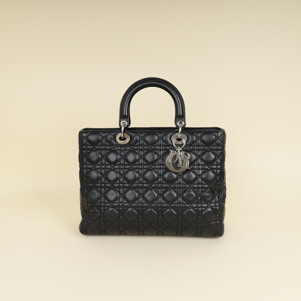 Dior Handbag Christian Lady Bag 16 Black Large