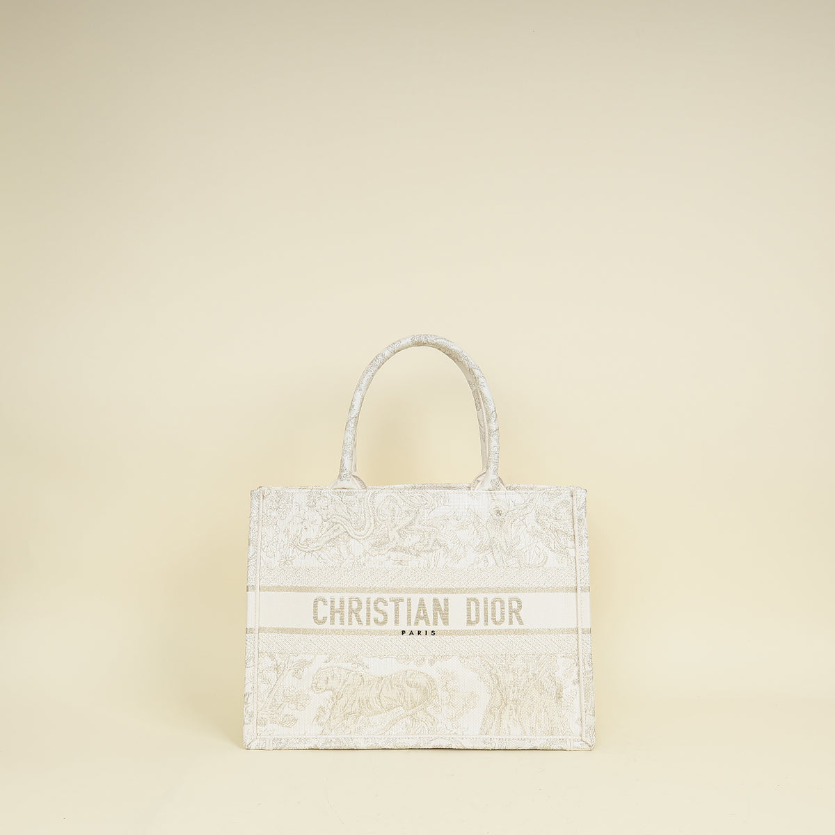Dior Handbag Christian Bicolor Toile de Jouy Book Tote Medium Tote Bag