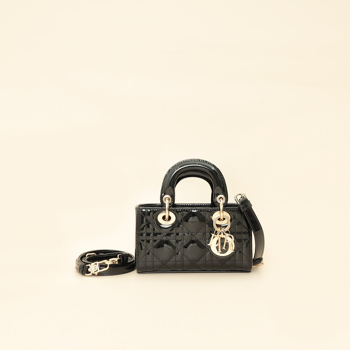Dior Handbag Christian Lady D-joy Bag Black Micro Shoulder Bag Joy Micro Bag