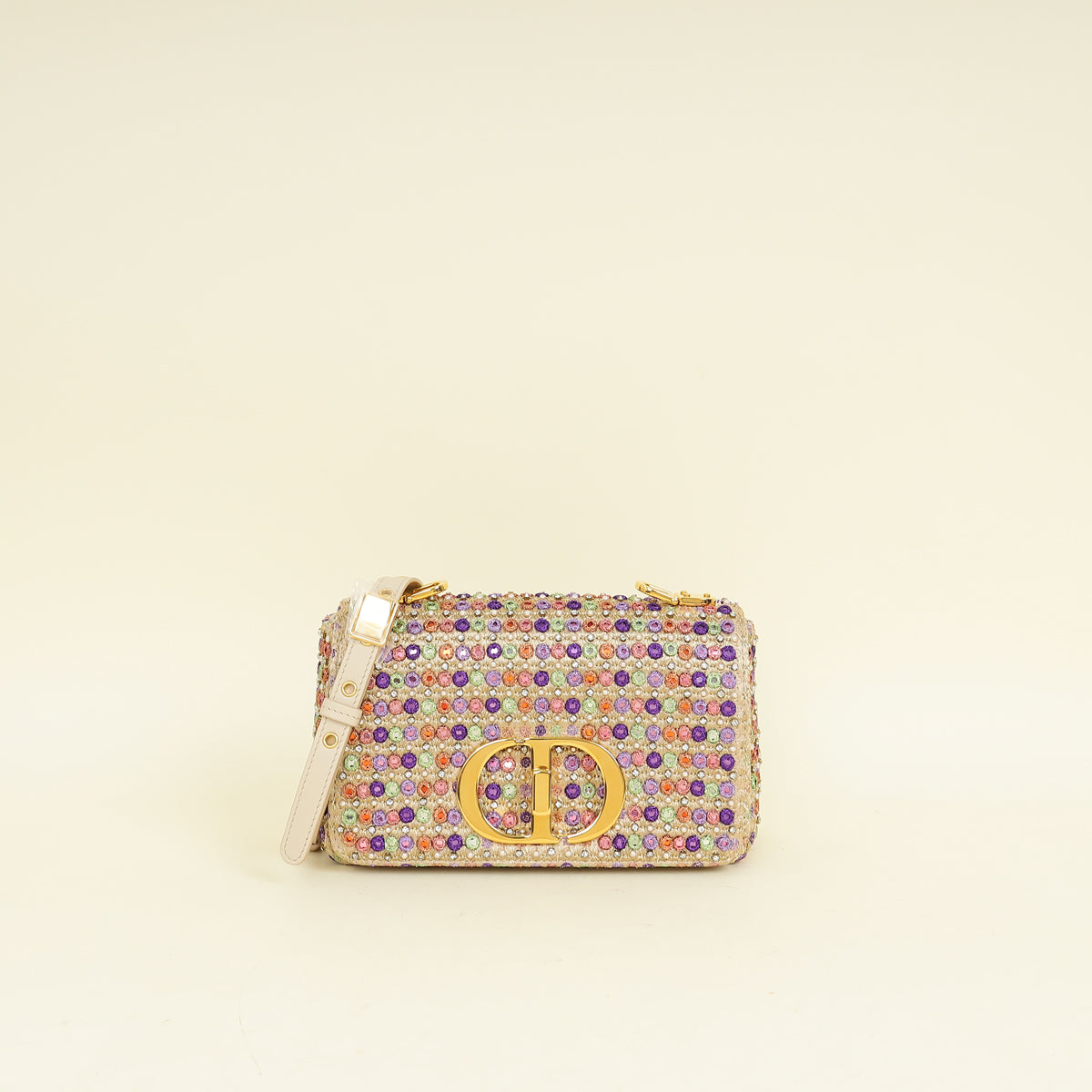 Dior Handbag Christian Caro Embellished Bag Gold Multicolor Small Shoulder Bag