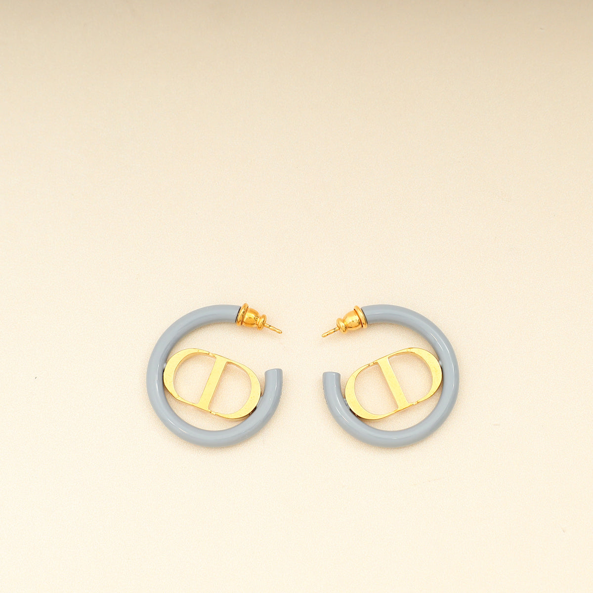 Dior Jewelry Christian 30 Montaigne Hoop Earrings 2 Gold